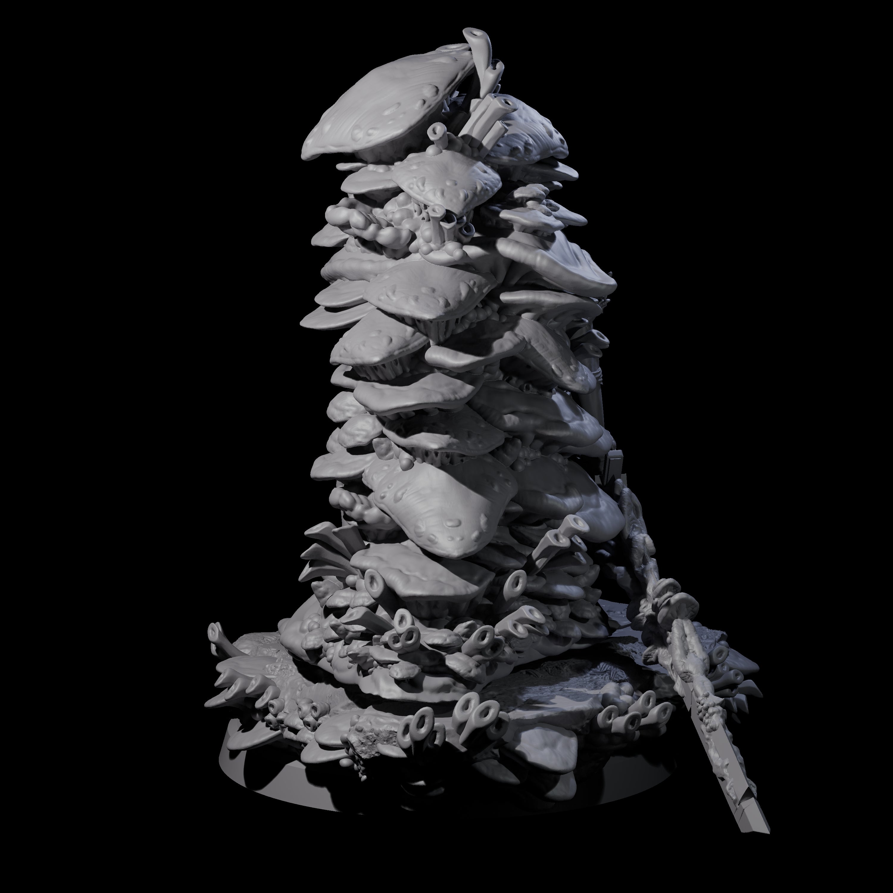 Growing Fungus Cultist D Miniature for Dungeons and Dragons, Pathfinder or other TTRPGs