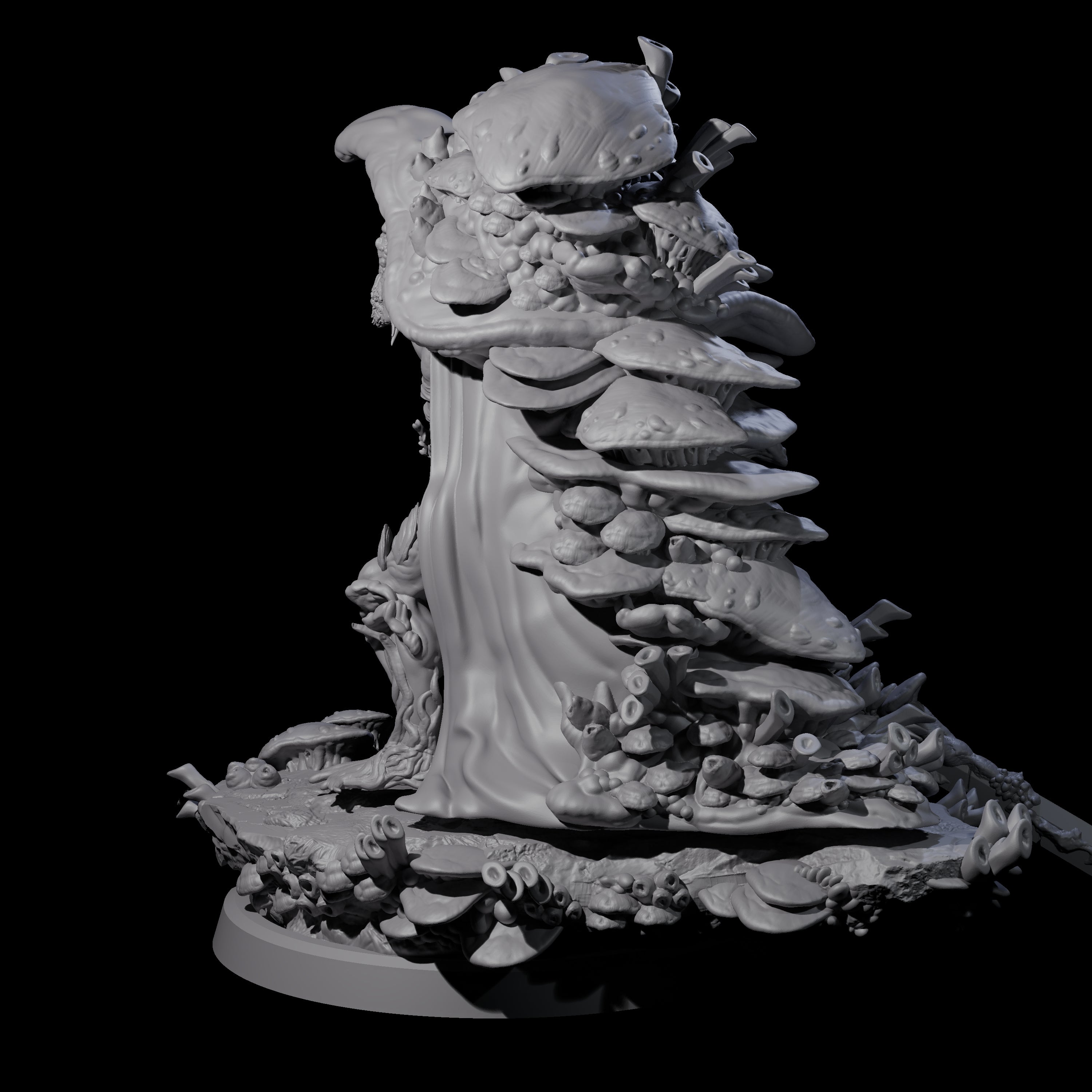 Growing Fungus Cultist D Miniature for Dungeons and Dragons, Pathfinder or other TTRPGs