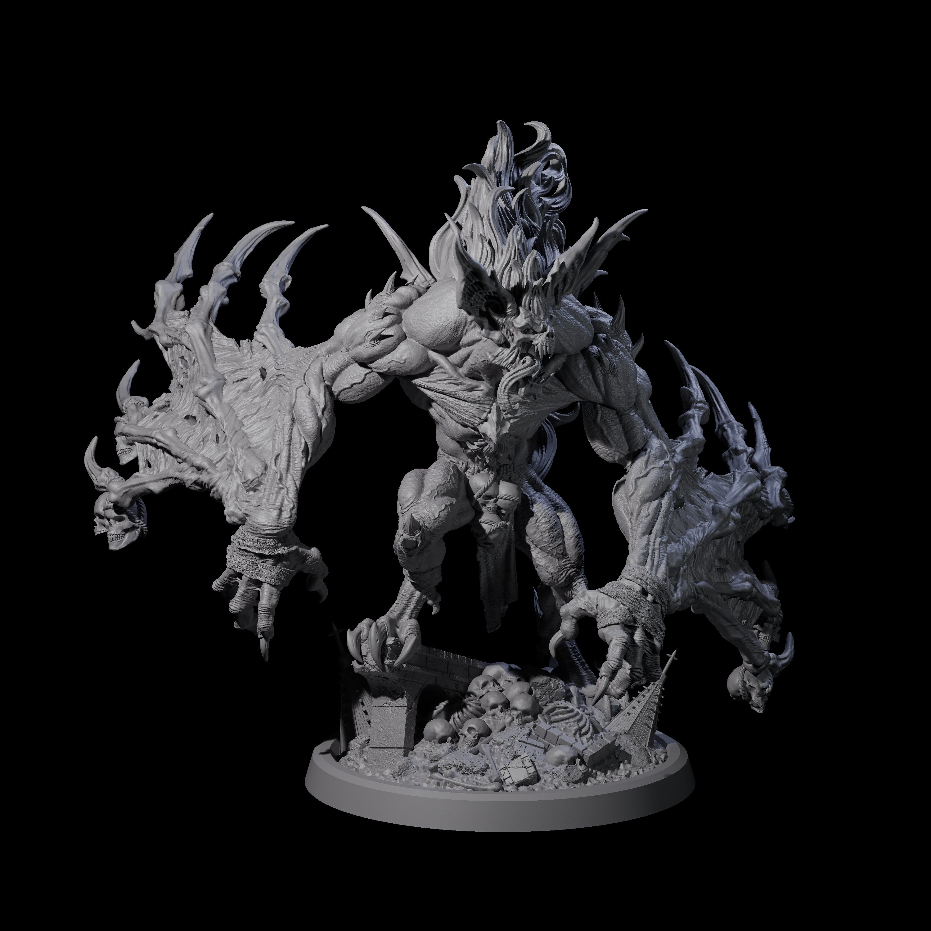 Growling Bat Oni Miniature for Dungeons and Dragons, Pathfinder or other TTRPGs