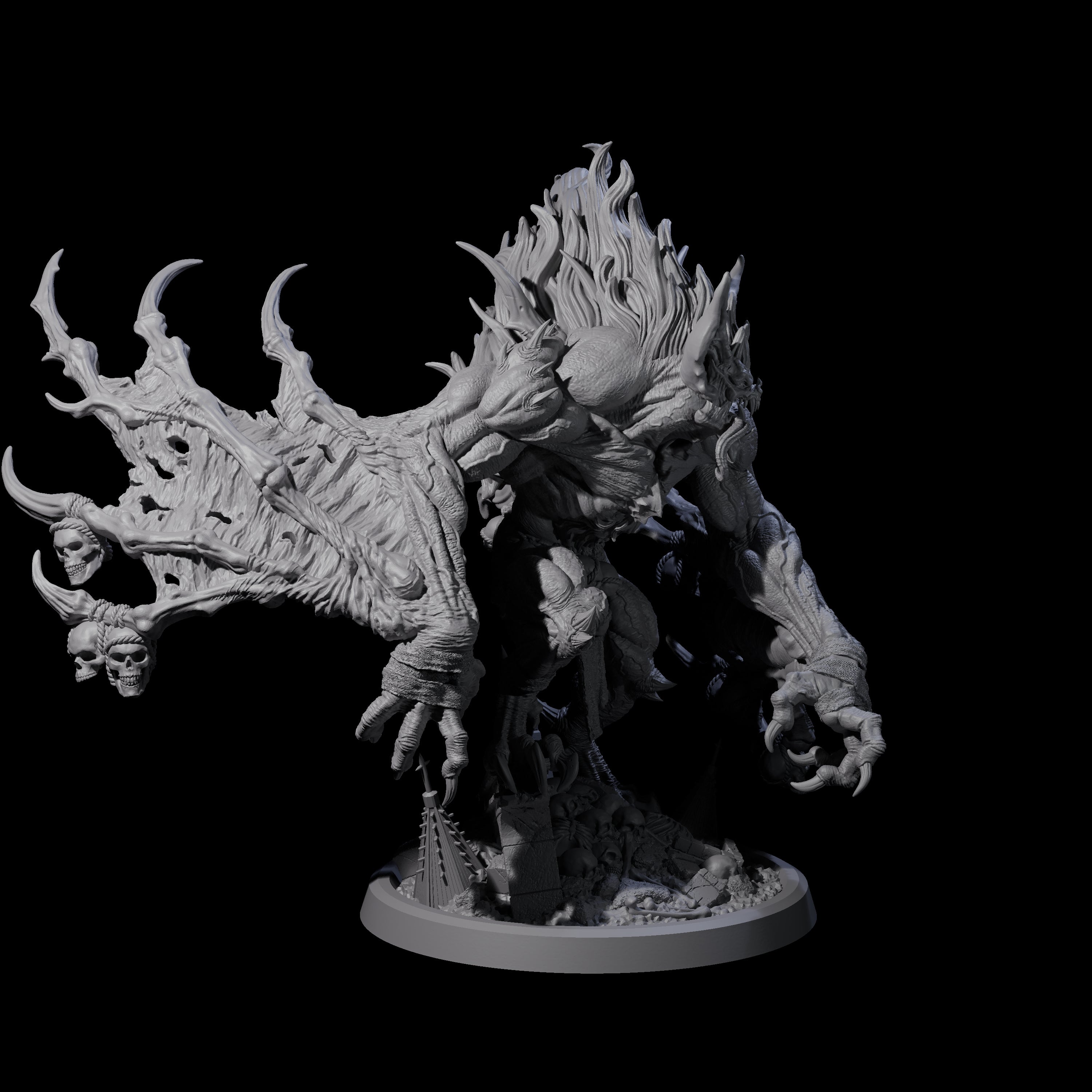 Growling Bat Oni Miniature for Dungeons and Dragons, Pathfinder or other TTRPGs