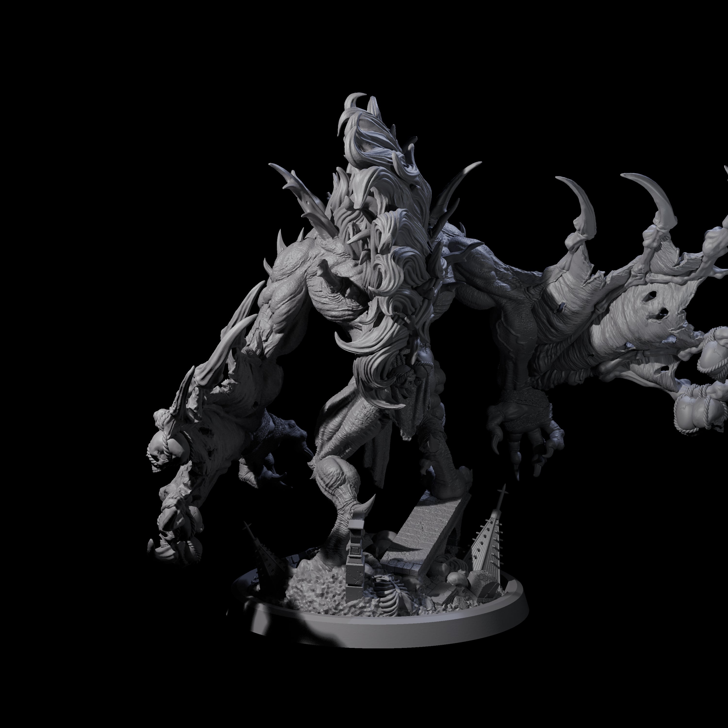 Growling Bat Oni Miniature for Dungeons and Dragons, Pathfinder or other TTRPGs