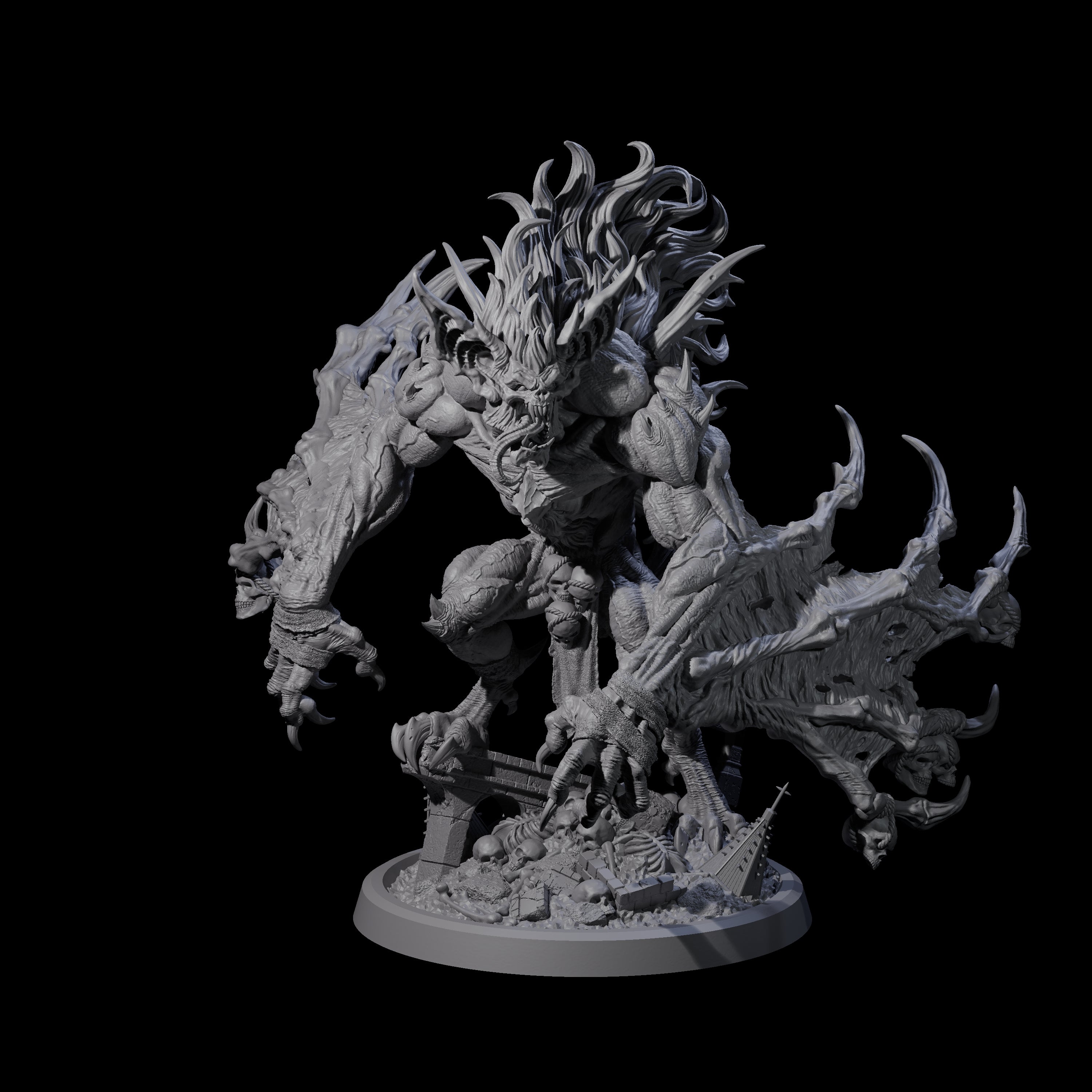 Growling Bat Oni Miniature for Dungeons and Dragons, Pathfinder or other TTRPGs