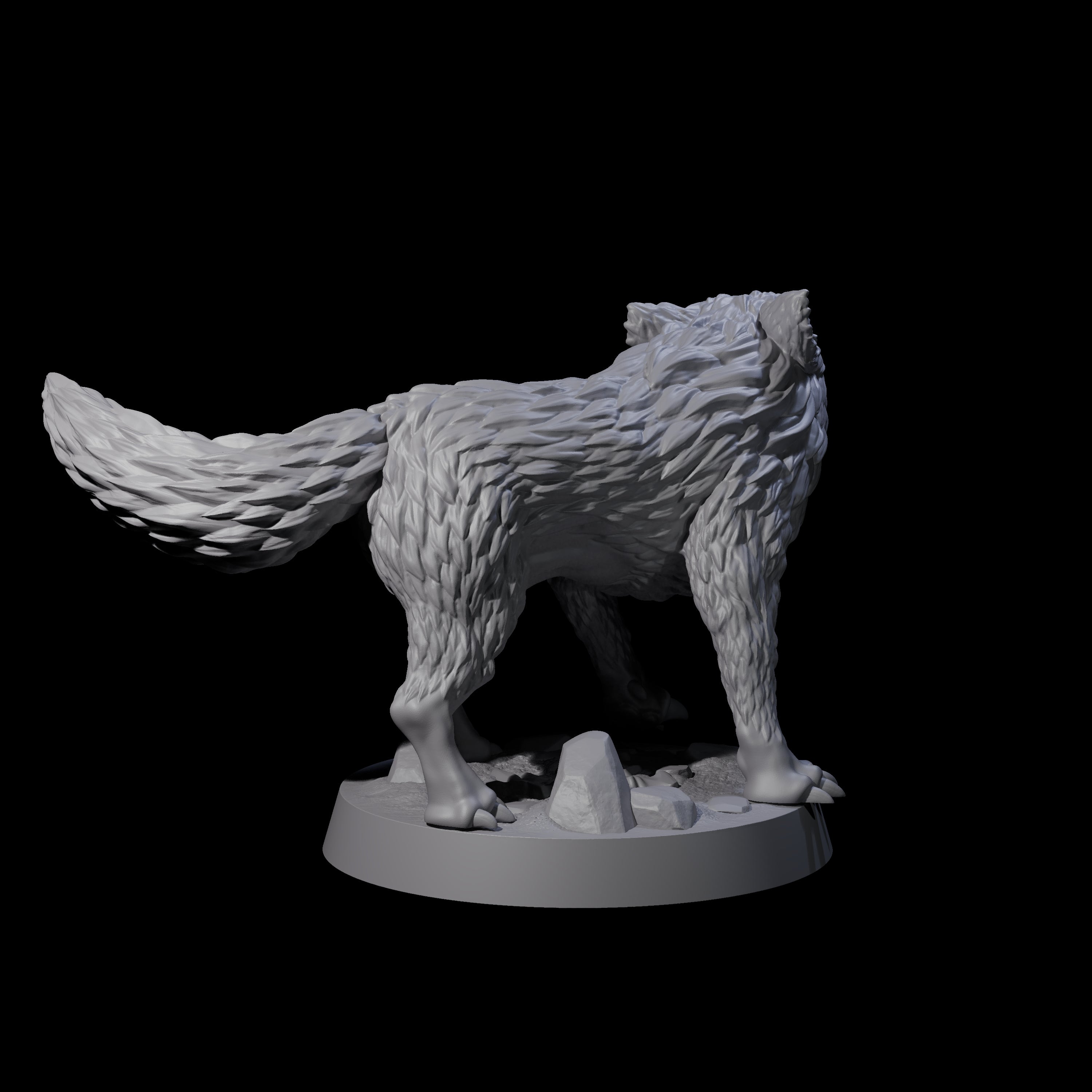 Growling Wolf A Miniature for Dungeons and Dragons, Pathfinder or other TTRPGs