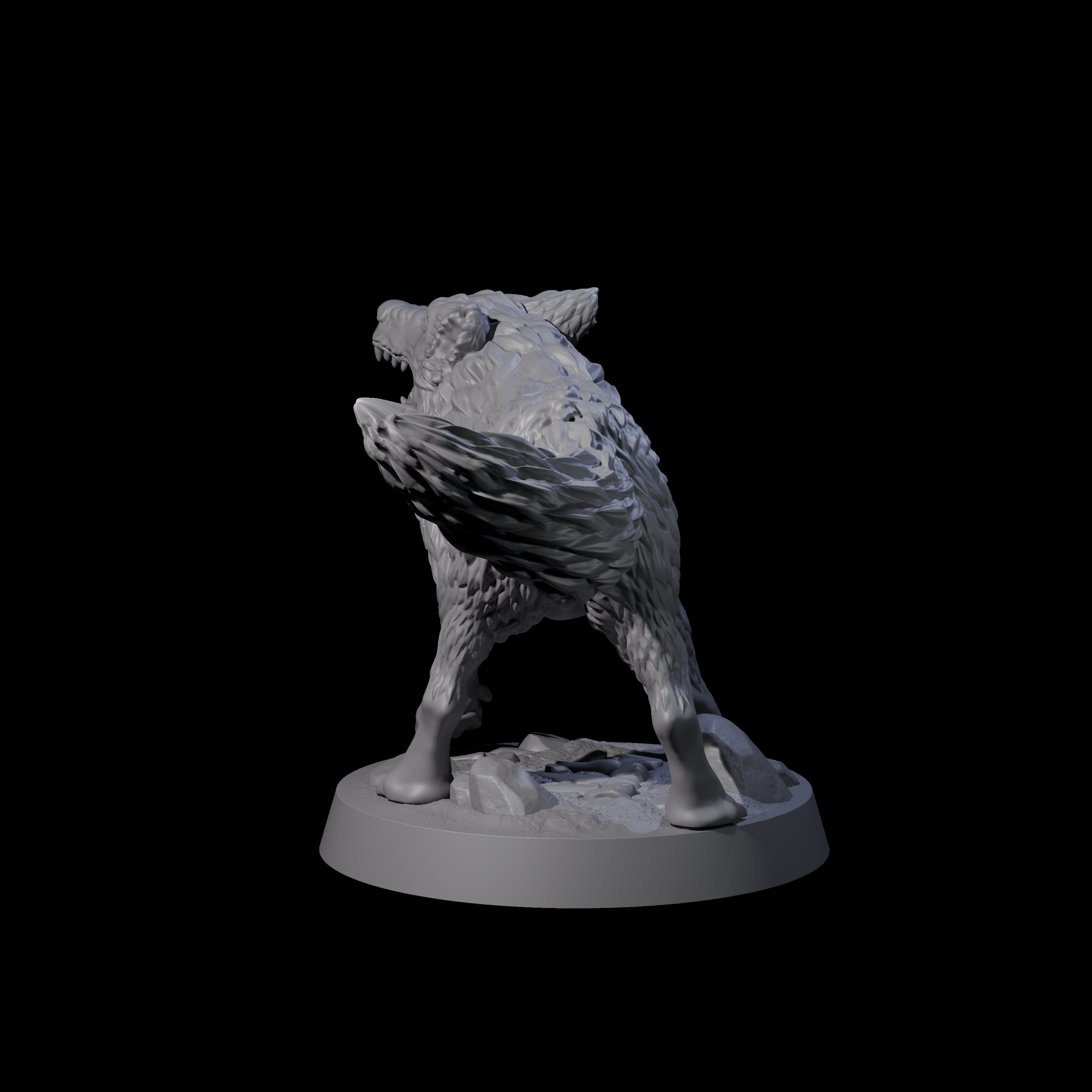 Growling Wolf A Miniature for Dungeons and Dragons, Pathfinder or other TTRPGs