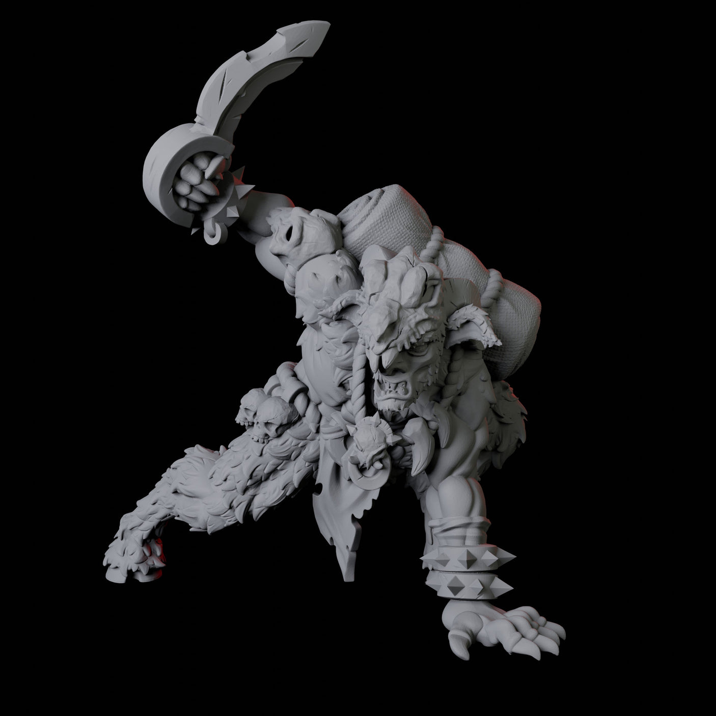 Gruff Satyr C Miniature for Dungeons and Dragons, Pathfinder or other TTRPGs