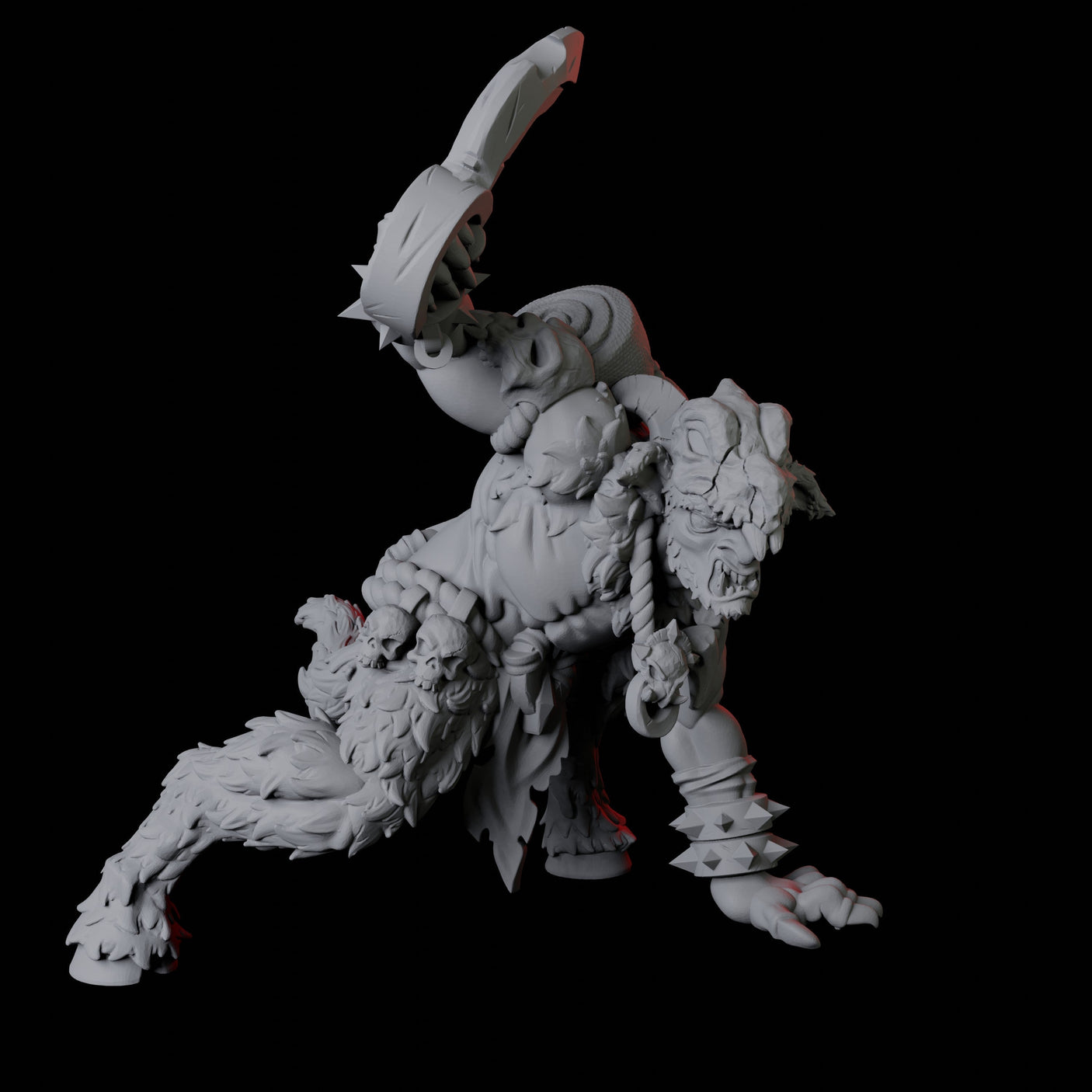 Gruff Satyr C Miniature for Dungeons and Dragons, Pathfinder or other TTRPGs