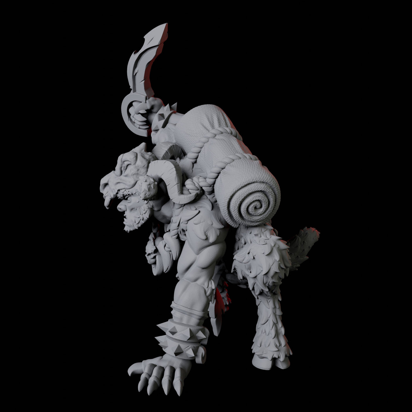 Gruff Satyr C Miniature for Dungeons and Dragons, Pathfinder or other TTRPGs