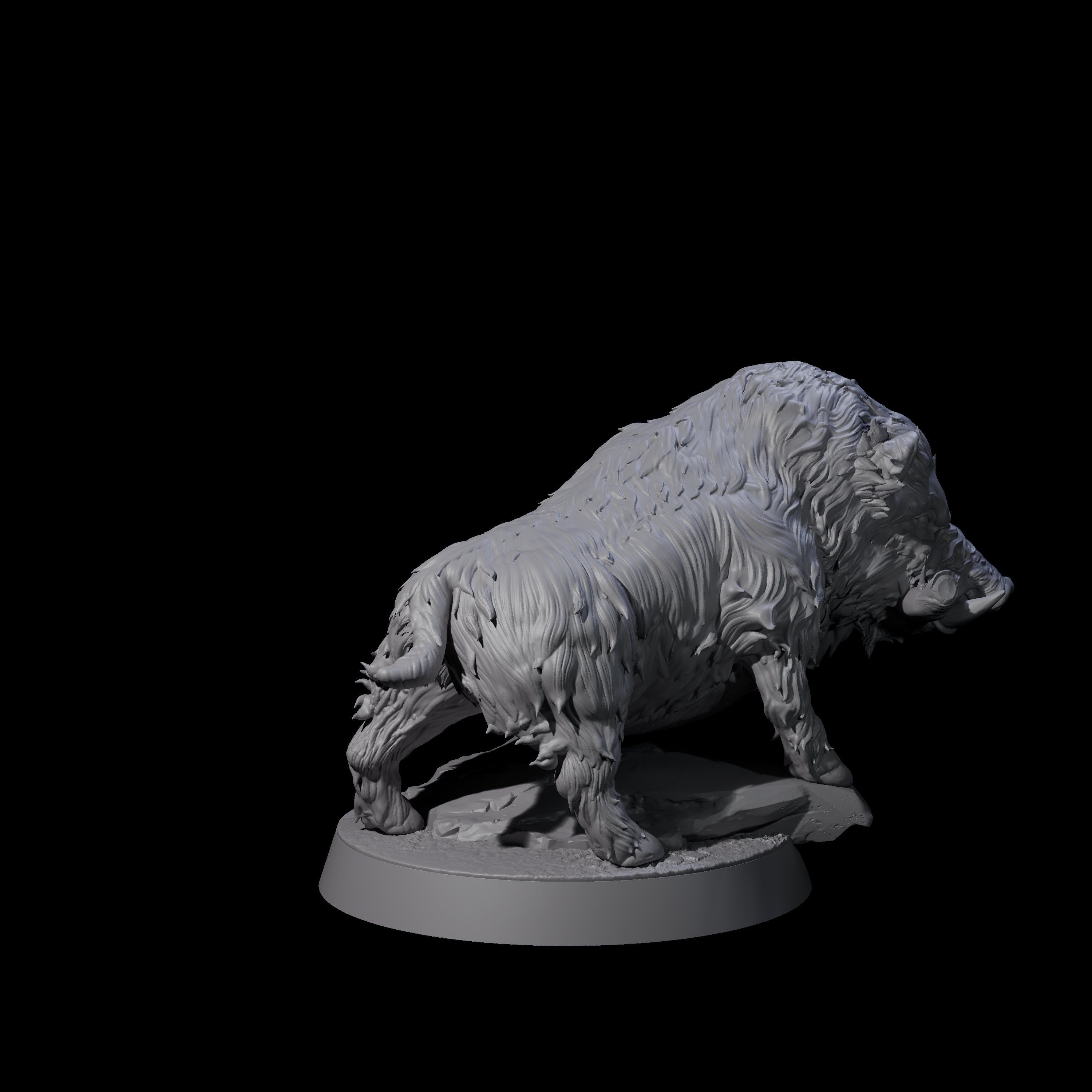 Gruff Wild Boar Miniature for Dungeons and Dragons, Pathfinder or other TTRPGs