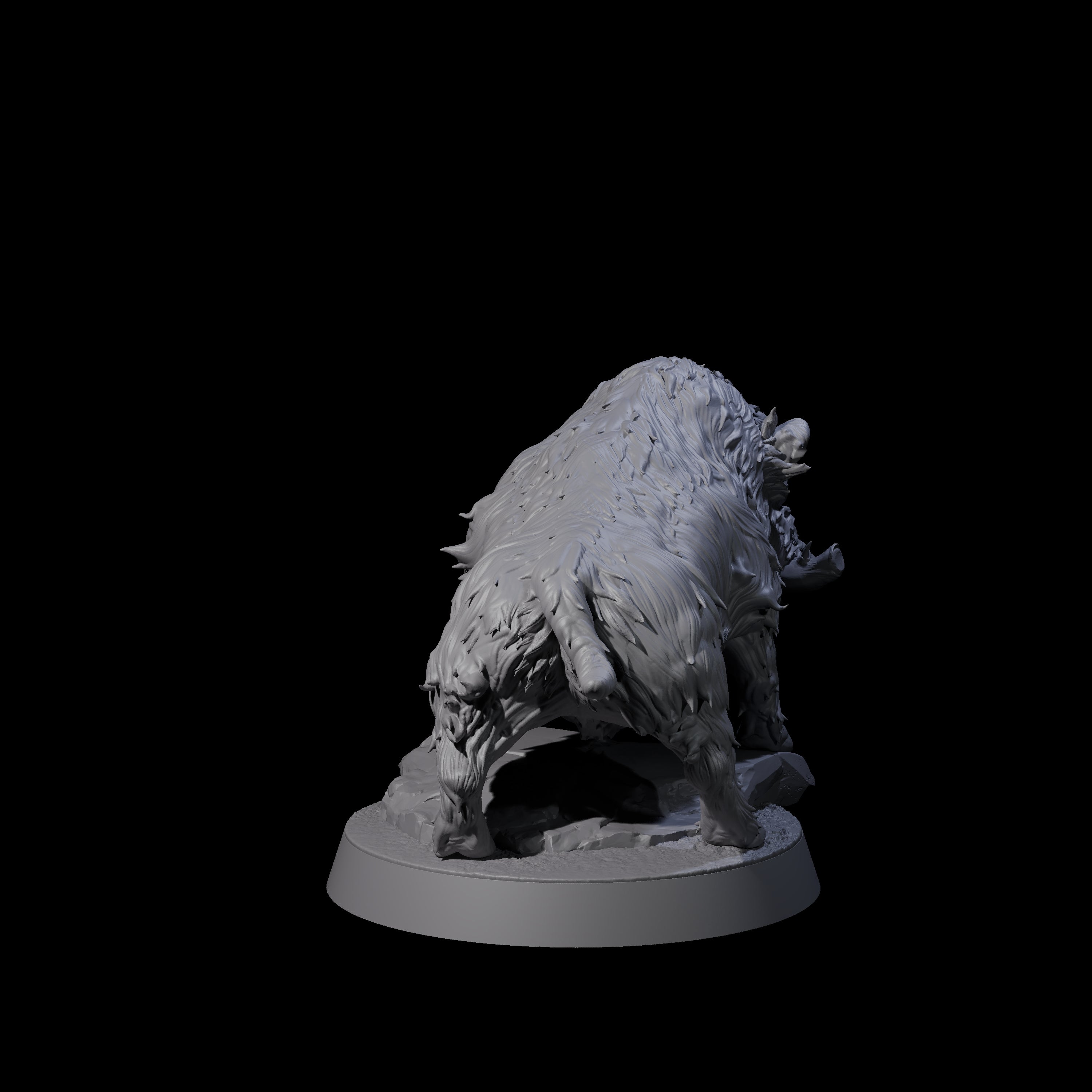 Gruff Wild Boar Miniature for Dungeons and Dragons, Pathfinder or other TTRPGs