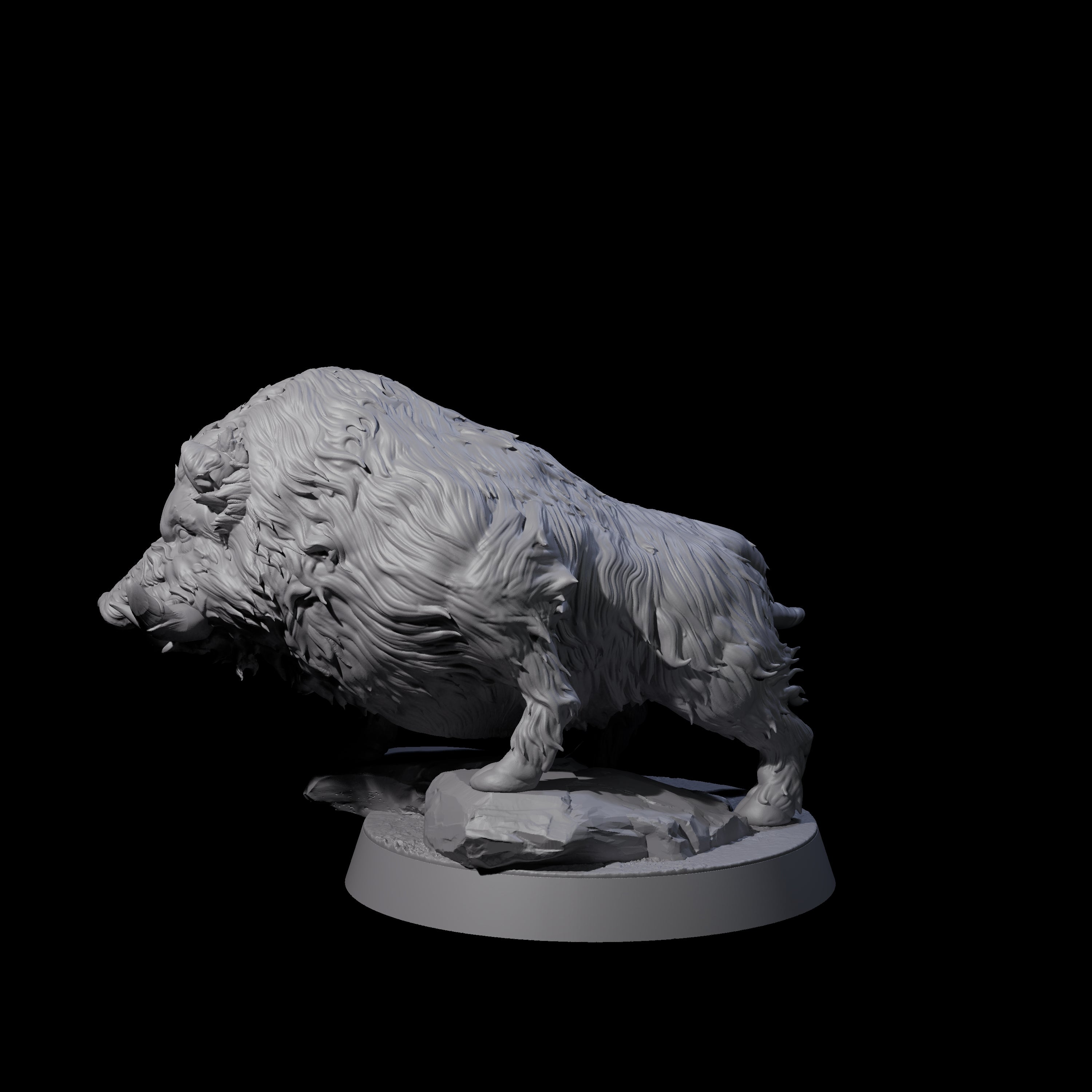 Gruff Wild Boar Miniature for Dungeons and Dragons, Pathfinder or other TTRPGs