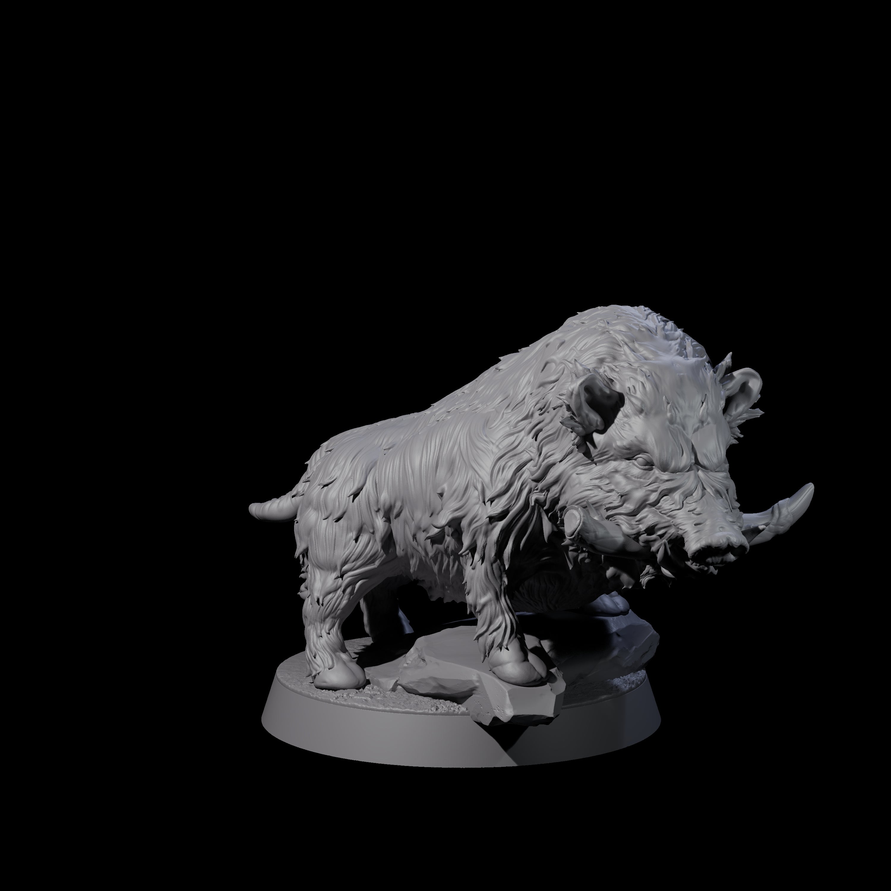 Gruff Wild Boar Miniature for Dungeons and Dragons, Pathfinder or other TTRPGs