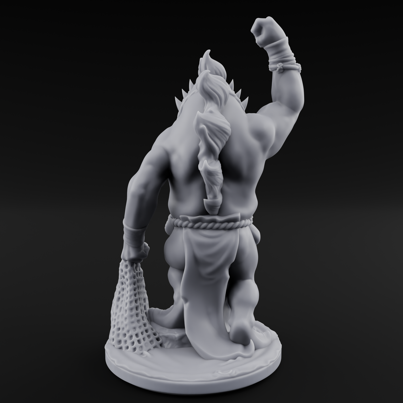 Grumpy Kua-Toa Fisher B Miniature for Dungeons and Dragons, Pathfinder or other TTRPGs