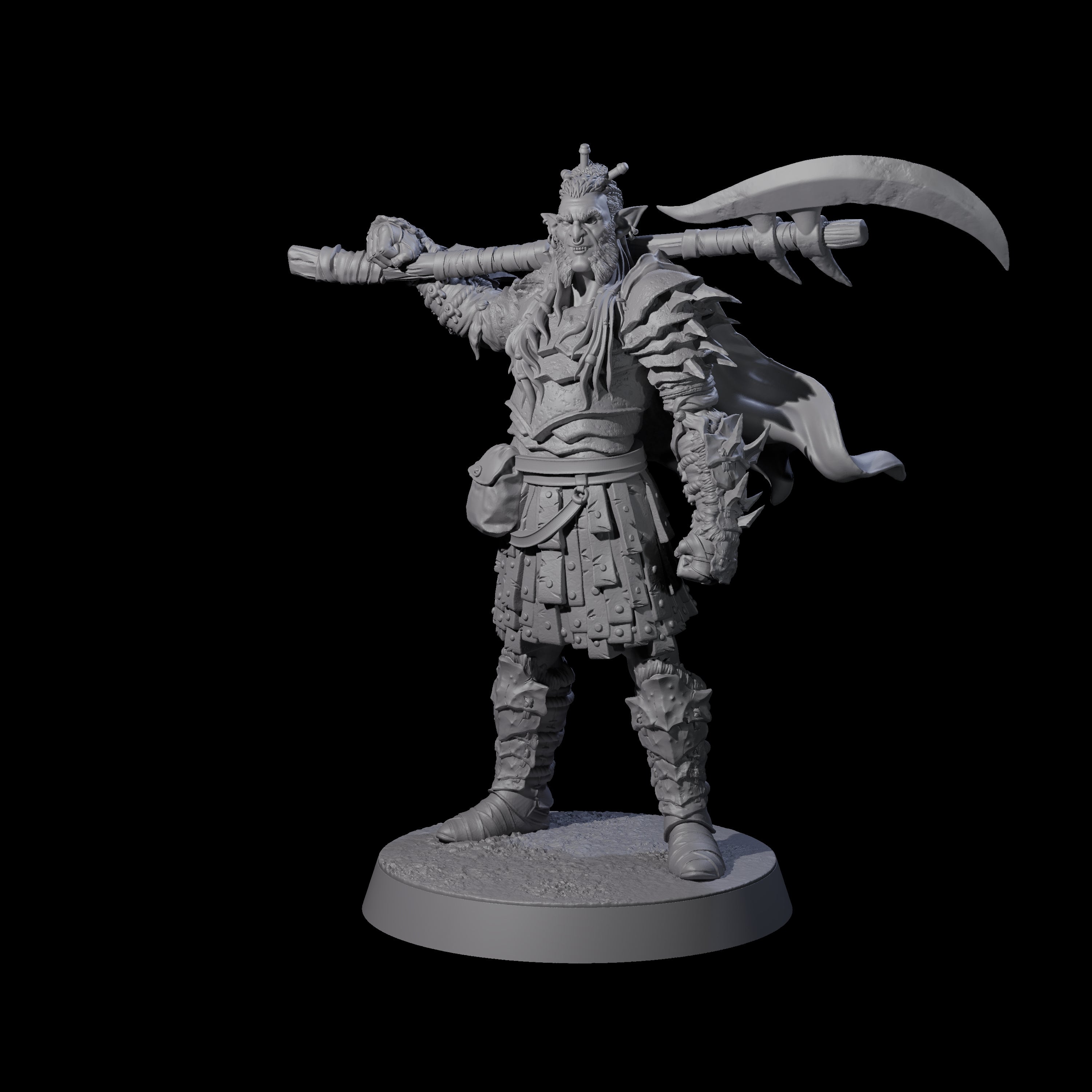 Grusome Bugbear Spinecleaver A Miniature for Dungeons and Dragons, Pathfinder or other TTRPGs