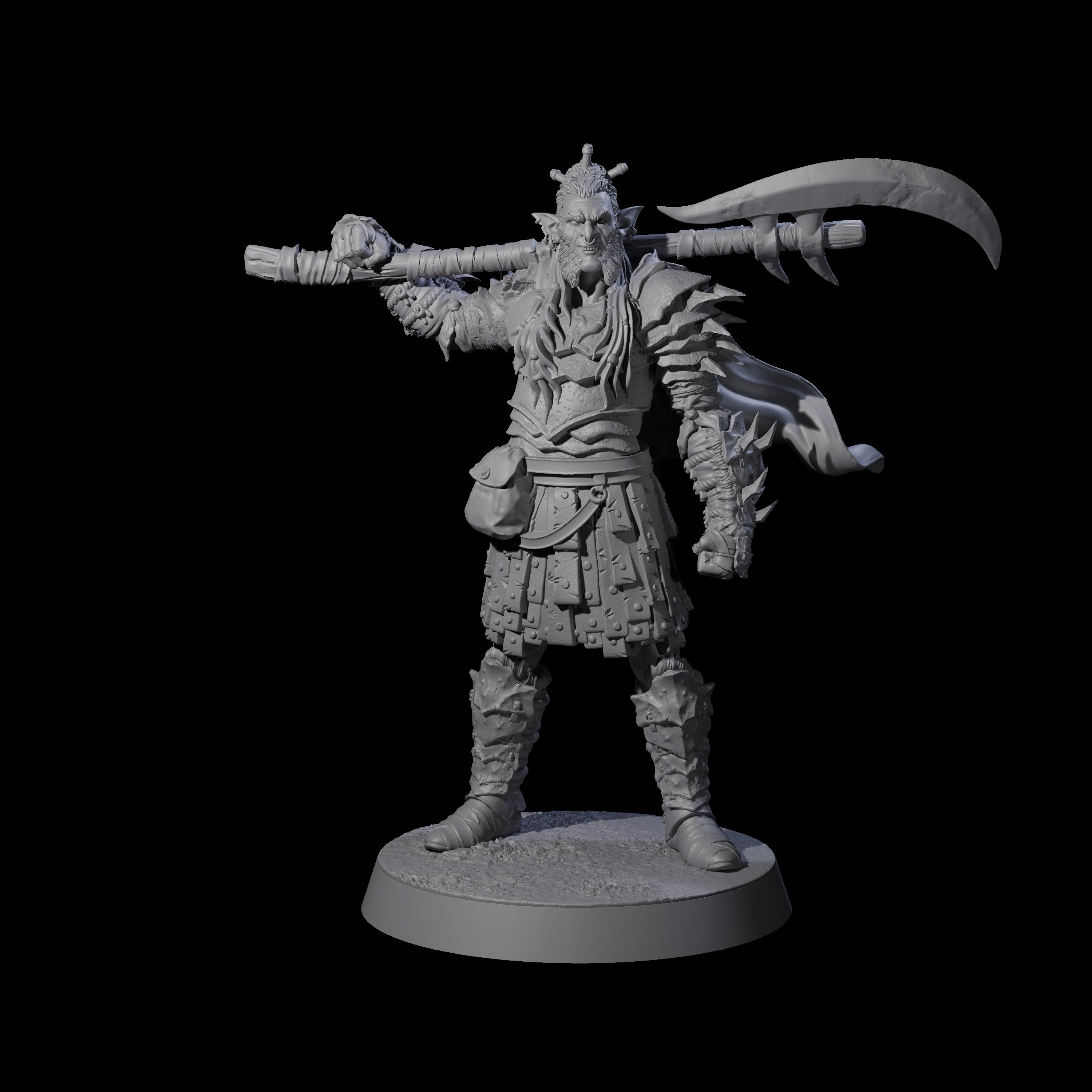 Grusome Bugbear Spinecleaver A Miniature for Dungeons and Dragons, Pathfinder or other TTRPGs