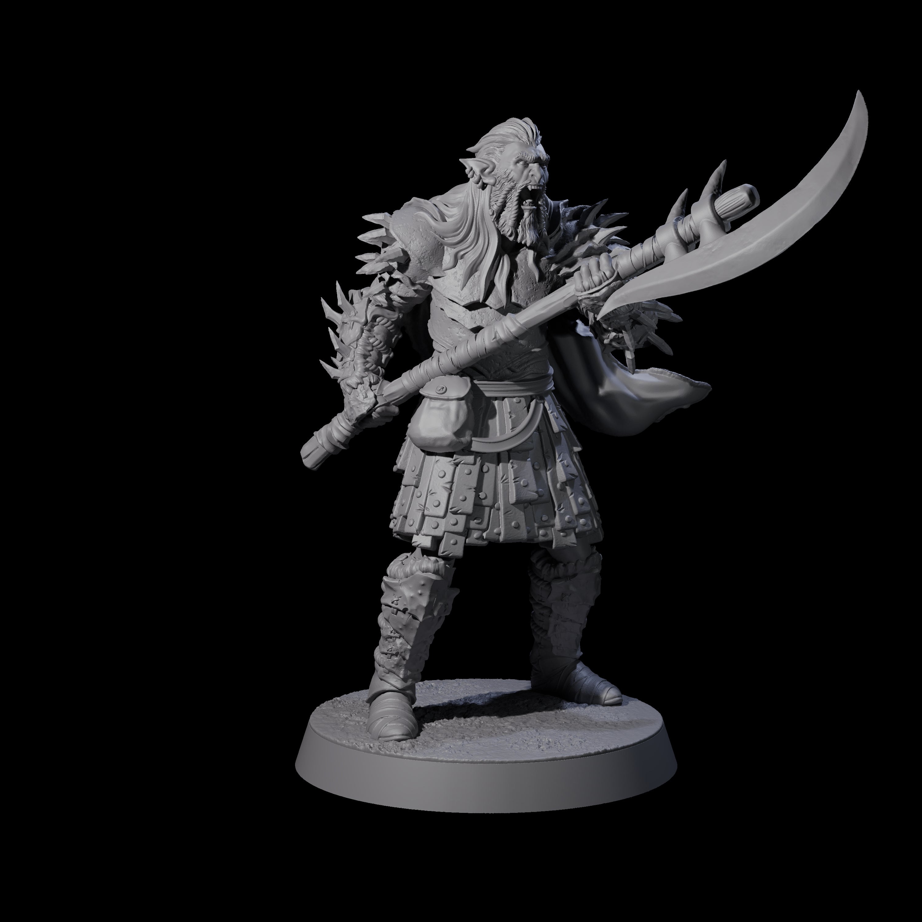 Grusome Bugbear Spinecleaver B Miniature for Dungeons and Dragons, Pathfinder or other TTRPGs