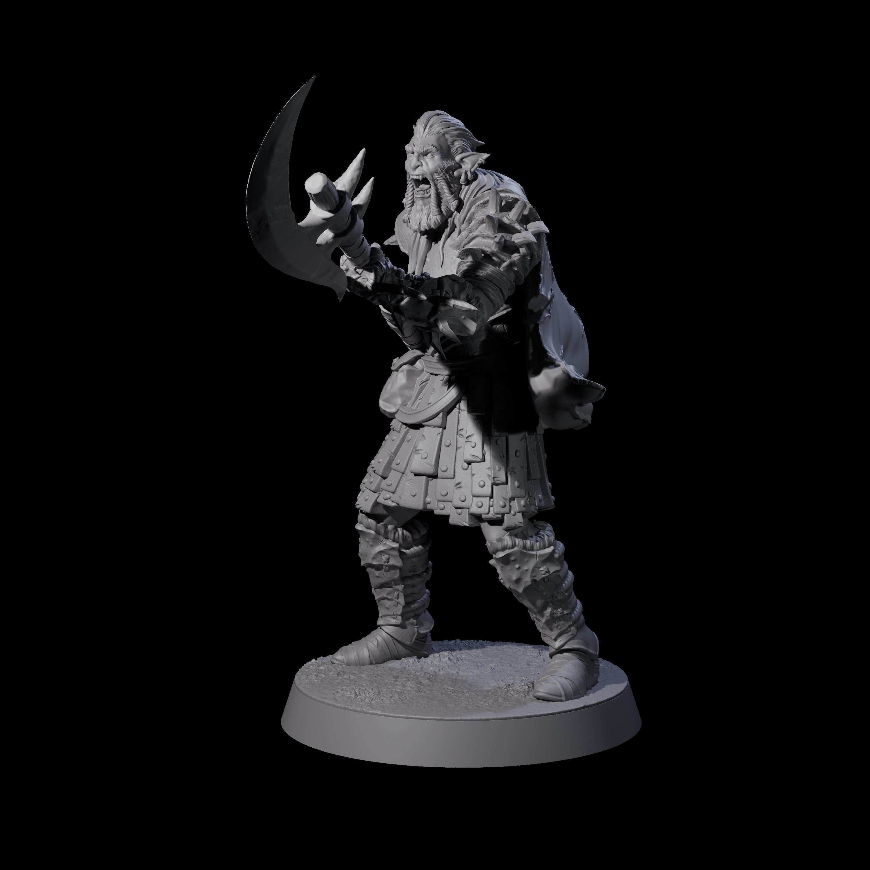 Grusome Bugbear Spinecleaver B Miniature for Dungeons and Dragons, Pathfinder or other TTRPGs