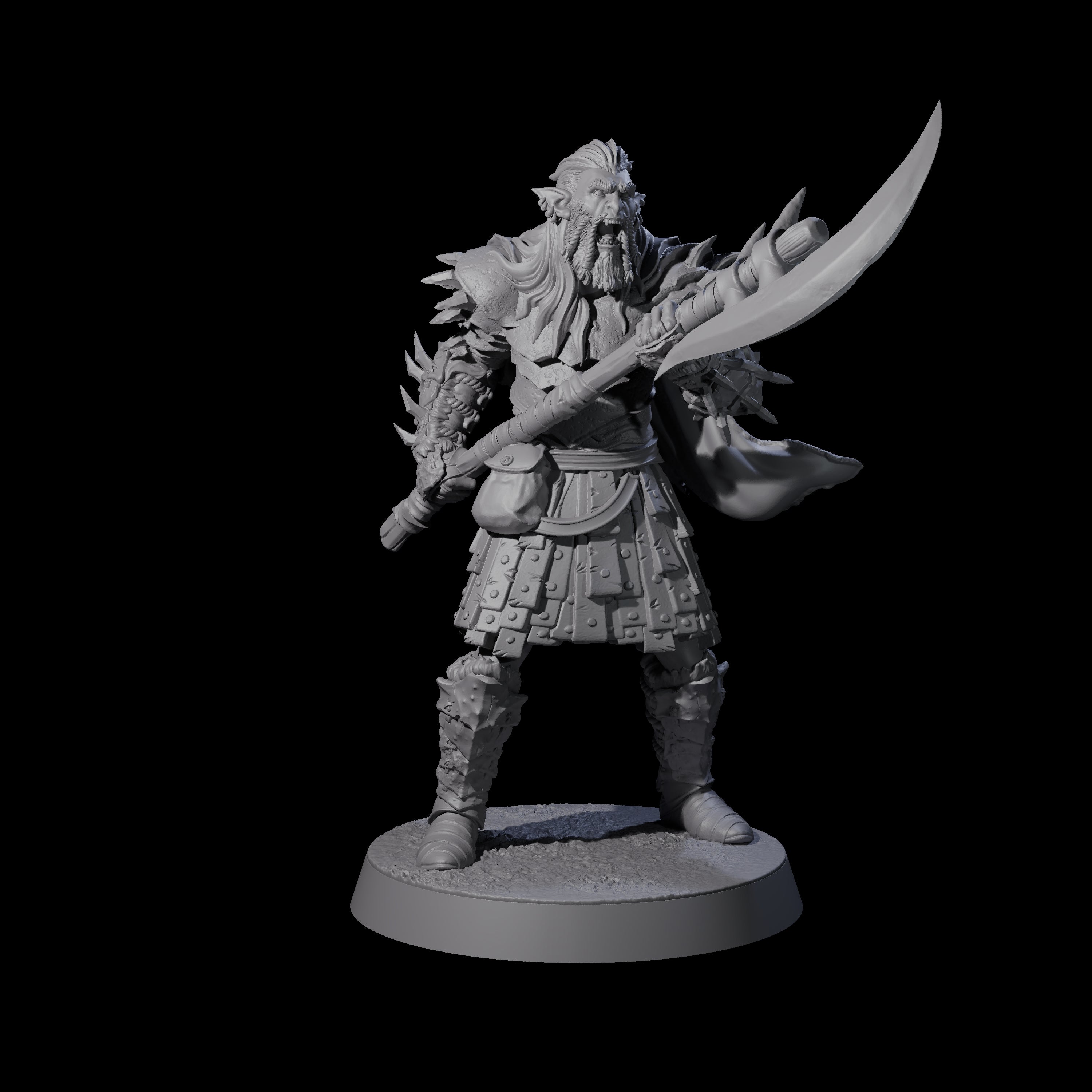 Grusome Bugbear Spinecleaver B Miniature for Dungeons and Dragons, Pathfinder or other TTRPGs