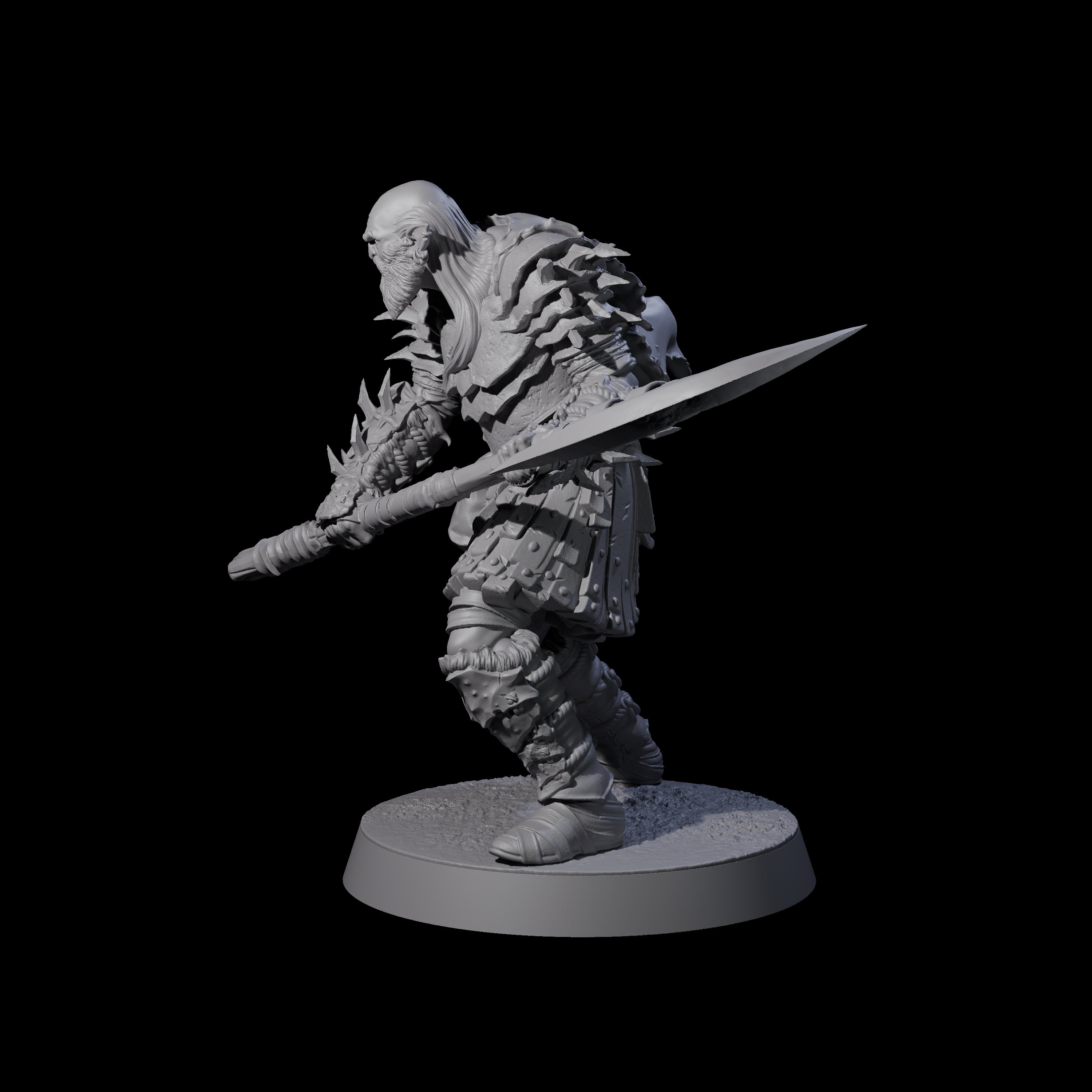 Grusome Bugbear Spinecleaver C Miniature for Dungeons and Dragons, Pathfinder or other TTRPGs