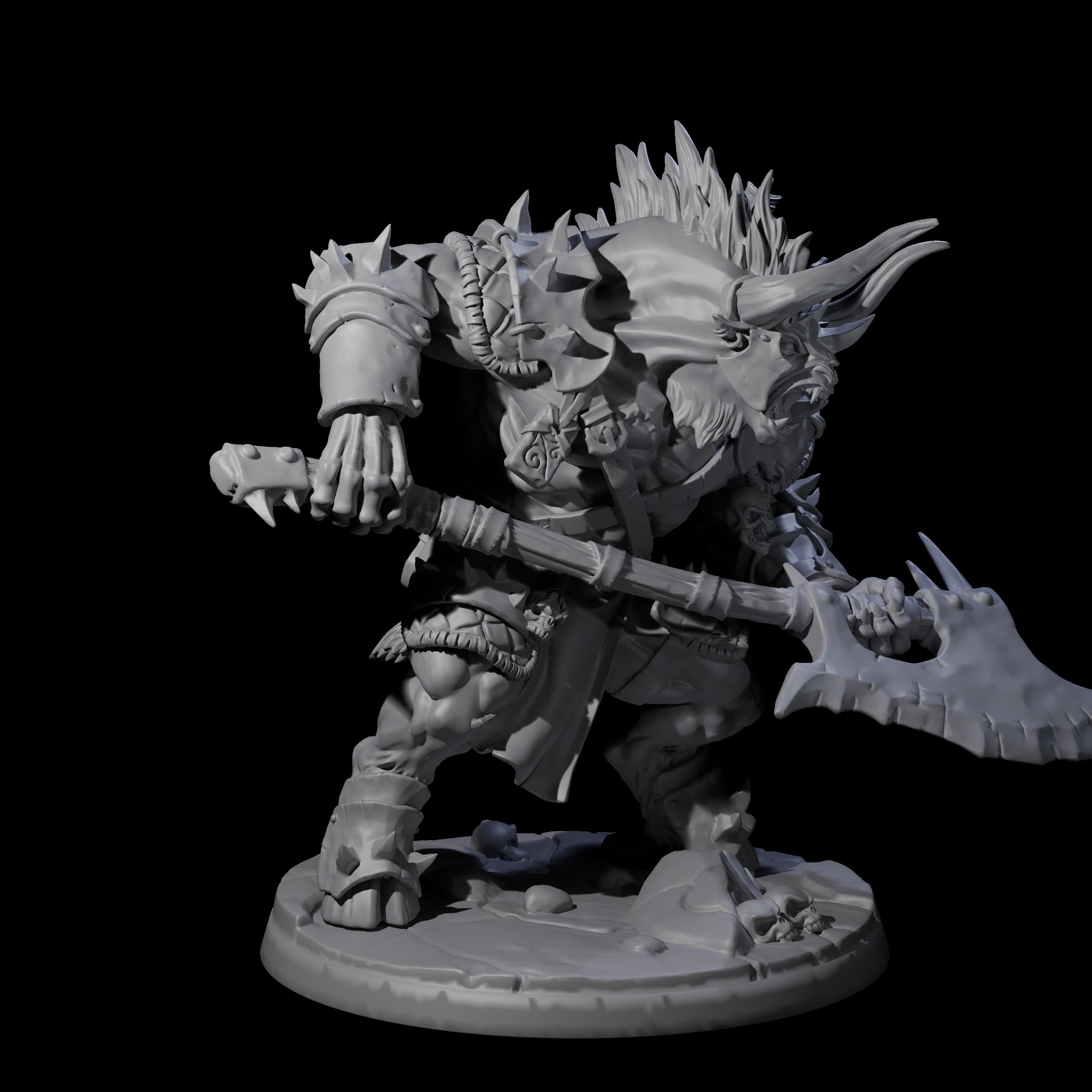 Grusome Minotaur A Miniature for Dungeons and Dragons, Pathfinder or other TTRPGs