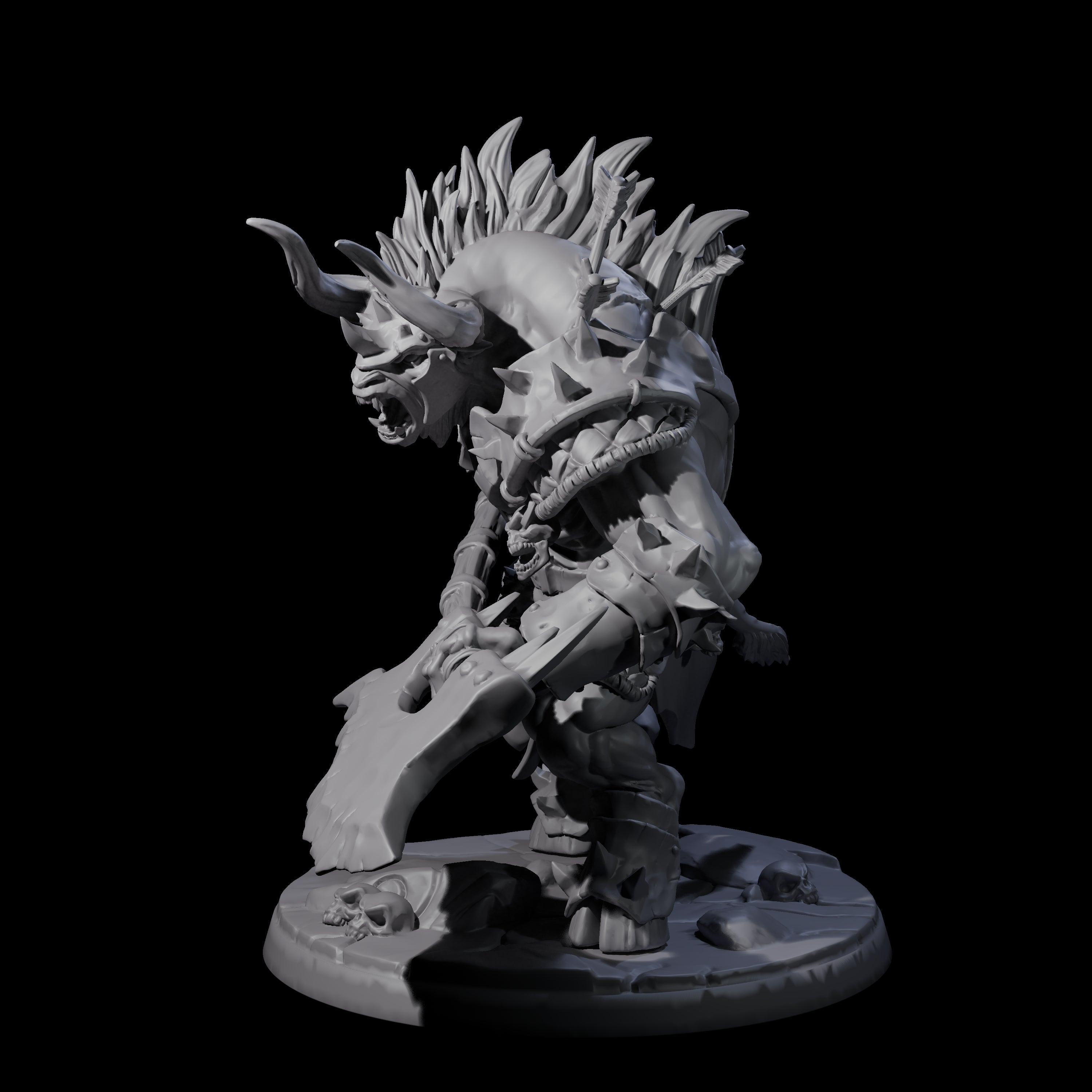 Grusome Minotaur A Miniature for Dungeons and Dragons, Pathfinder or other TTRPGs