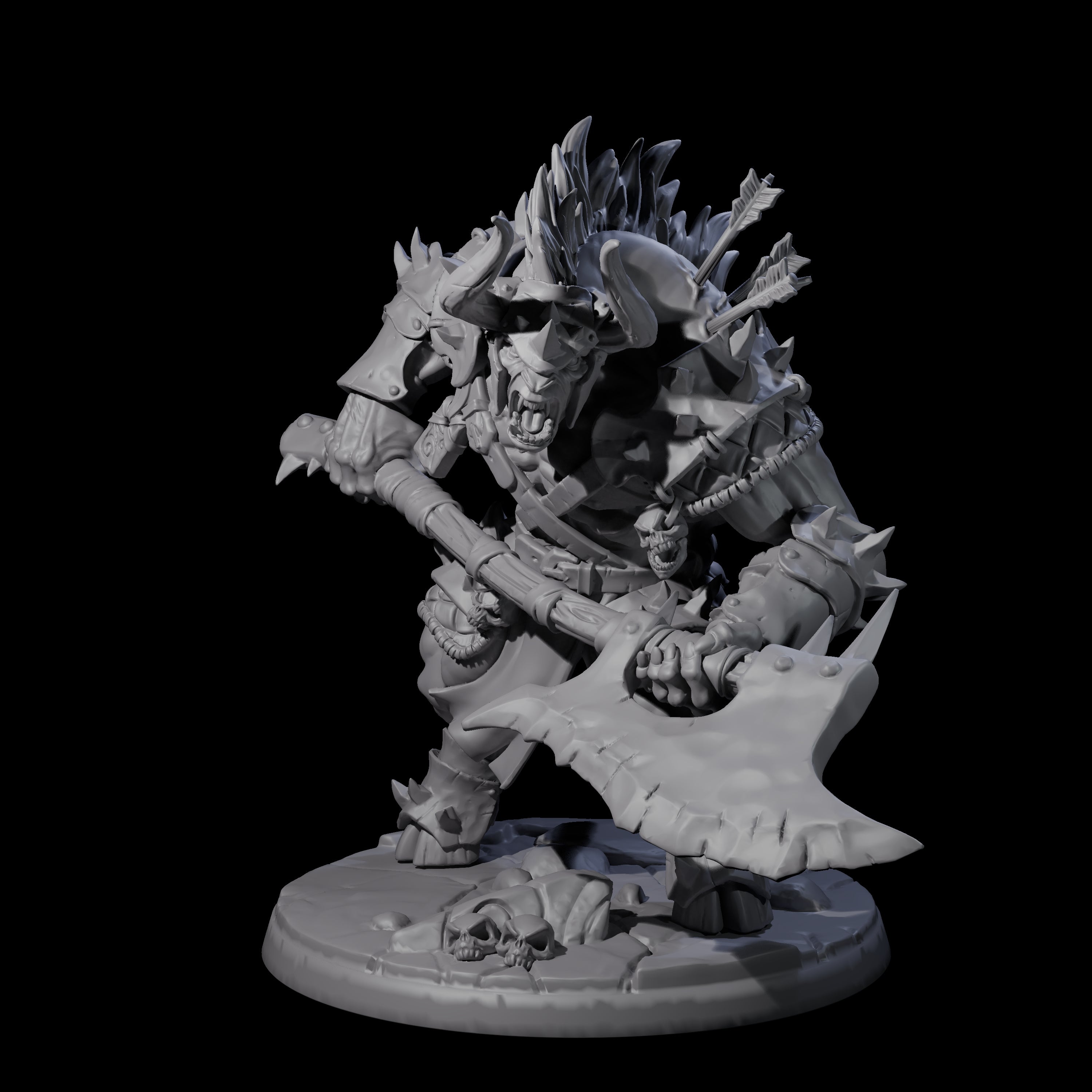 Grusome Minotaur A Miniature for Dungeons and Dragons, Pathfinder or other TTRPGs