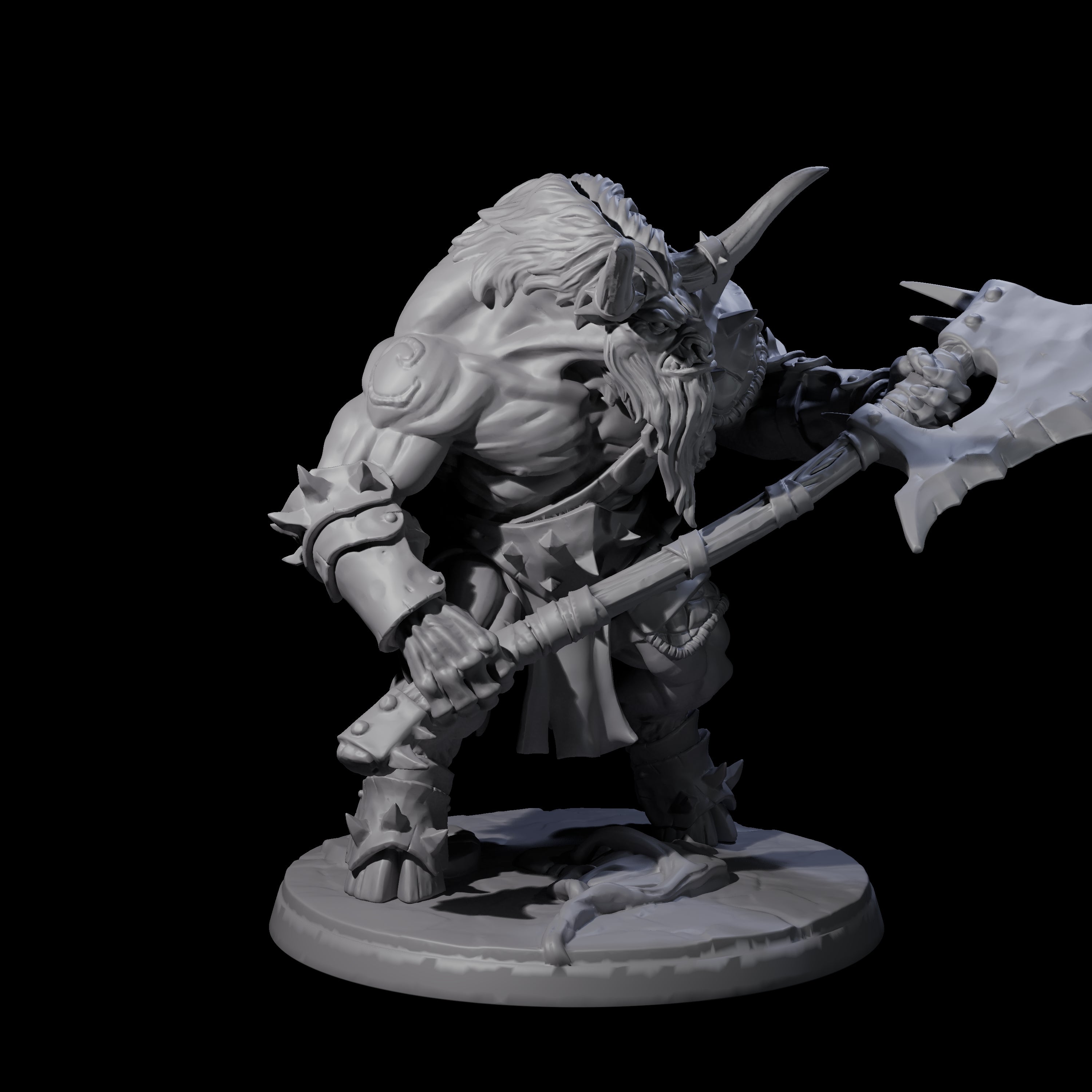 Grusome Minotaur B Miniature for Dungeons and Dragons, Pathfinder or other TTRPGs