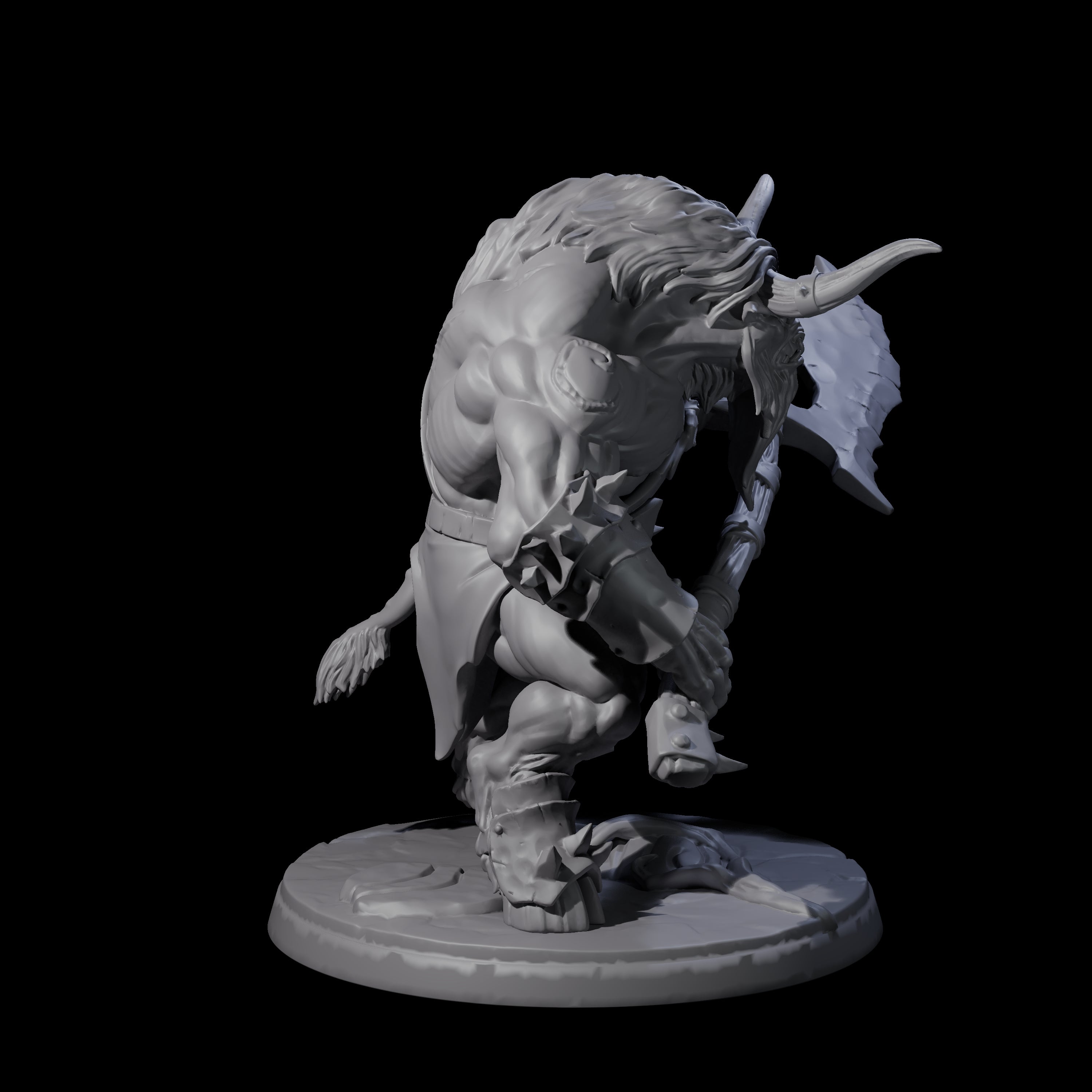 Grusome Minotaur B Miniature for Dungeons and Dragons, Pathfinder or other TTRPGs