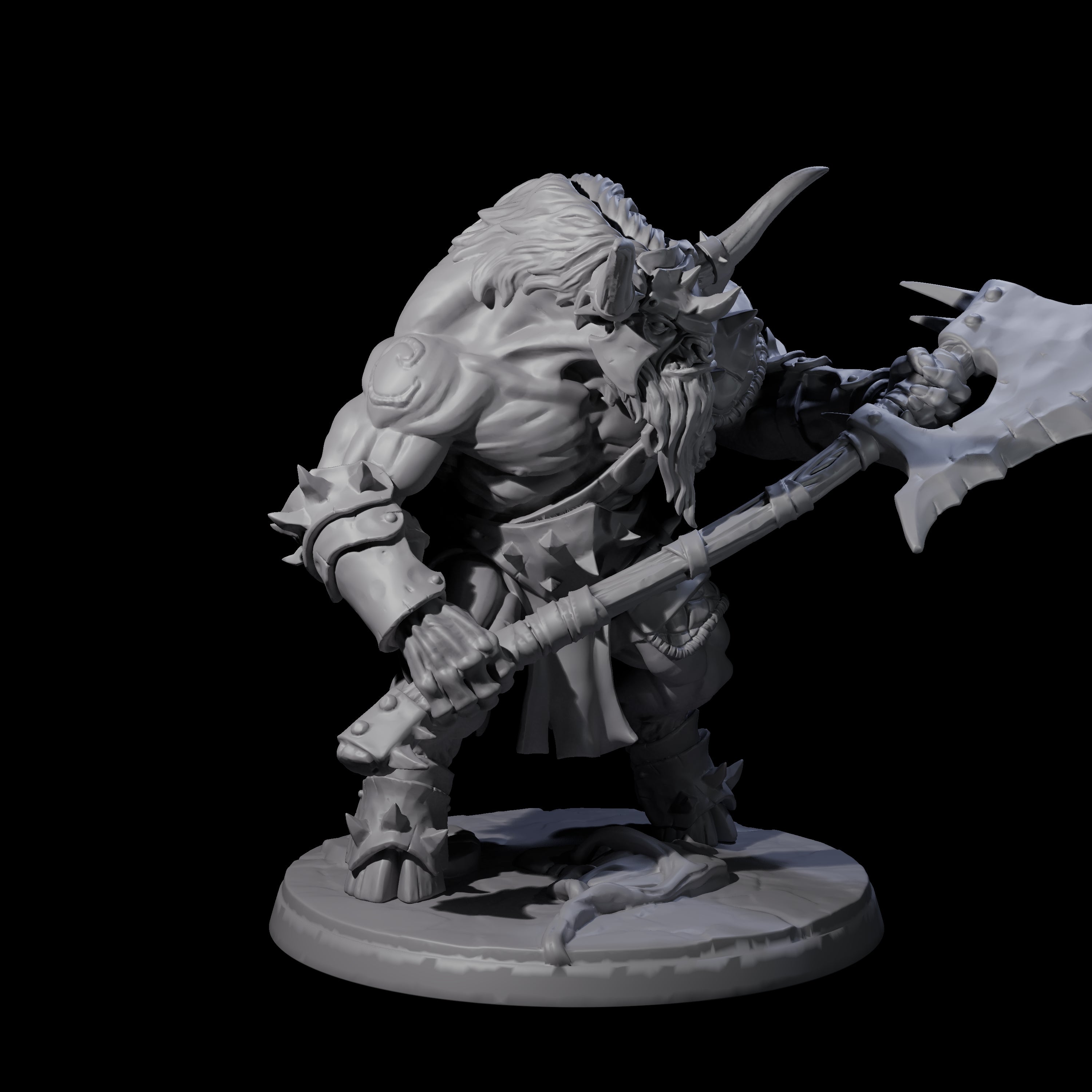 Grusome Minotaur B Miniature for Dungeons and Dragons, Pathfinder or other TTRPGs