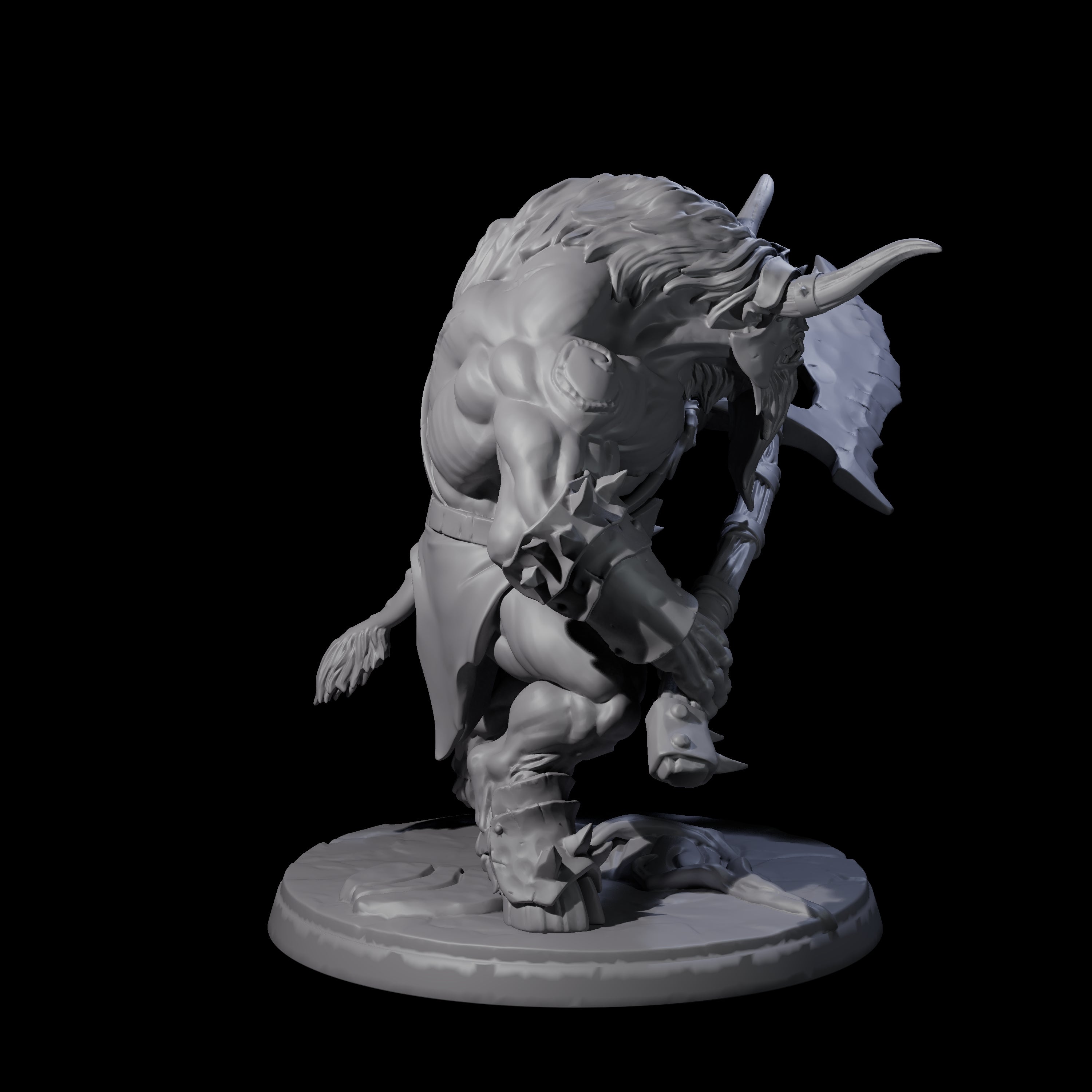 Grusome Minotaur B Miniature for Dungeons and Dragons, Pathfinder or other TTRPGs