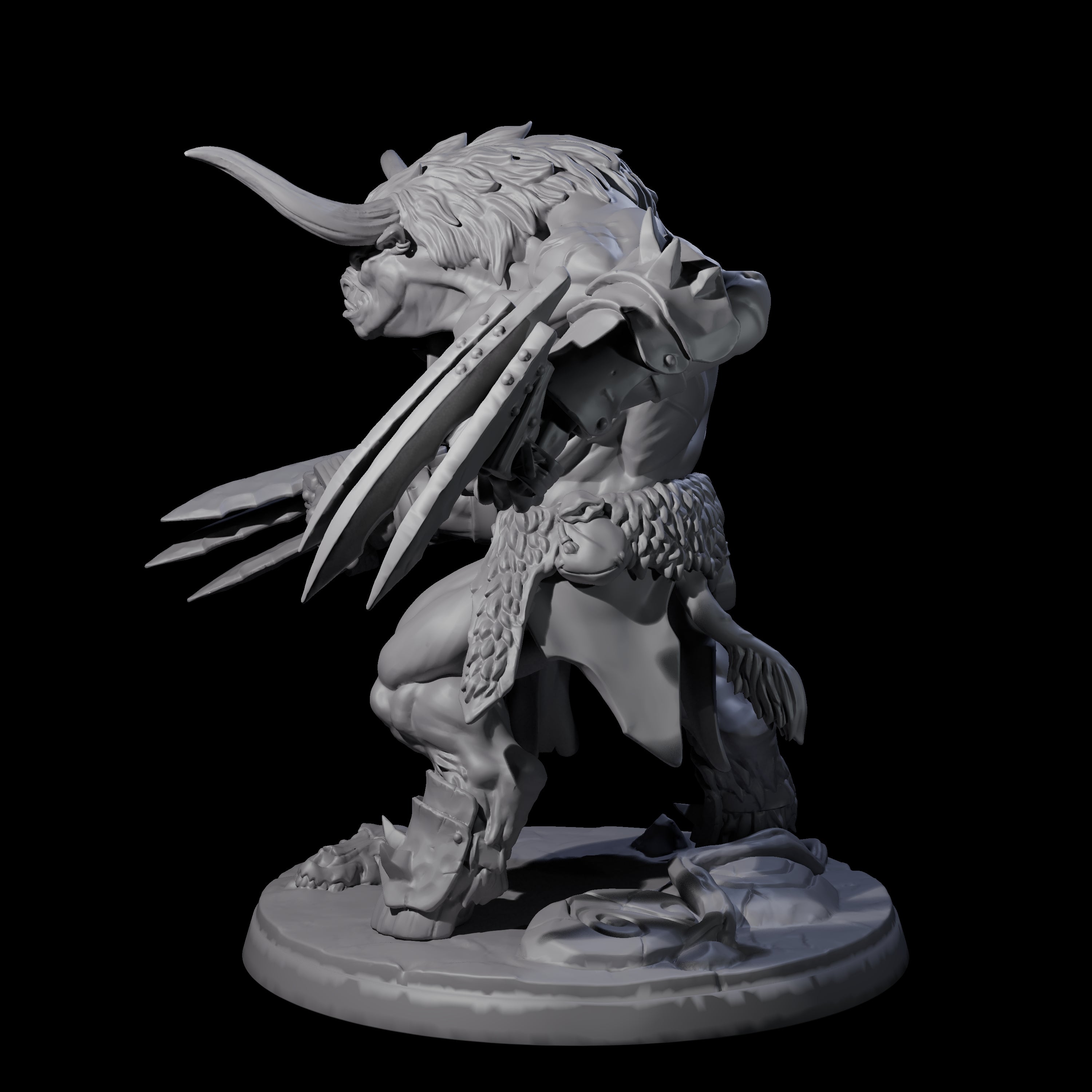 Grusome Minotaur D Miniature for Dungeons and Dragons, Pathfinder or other TTRPGs