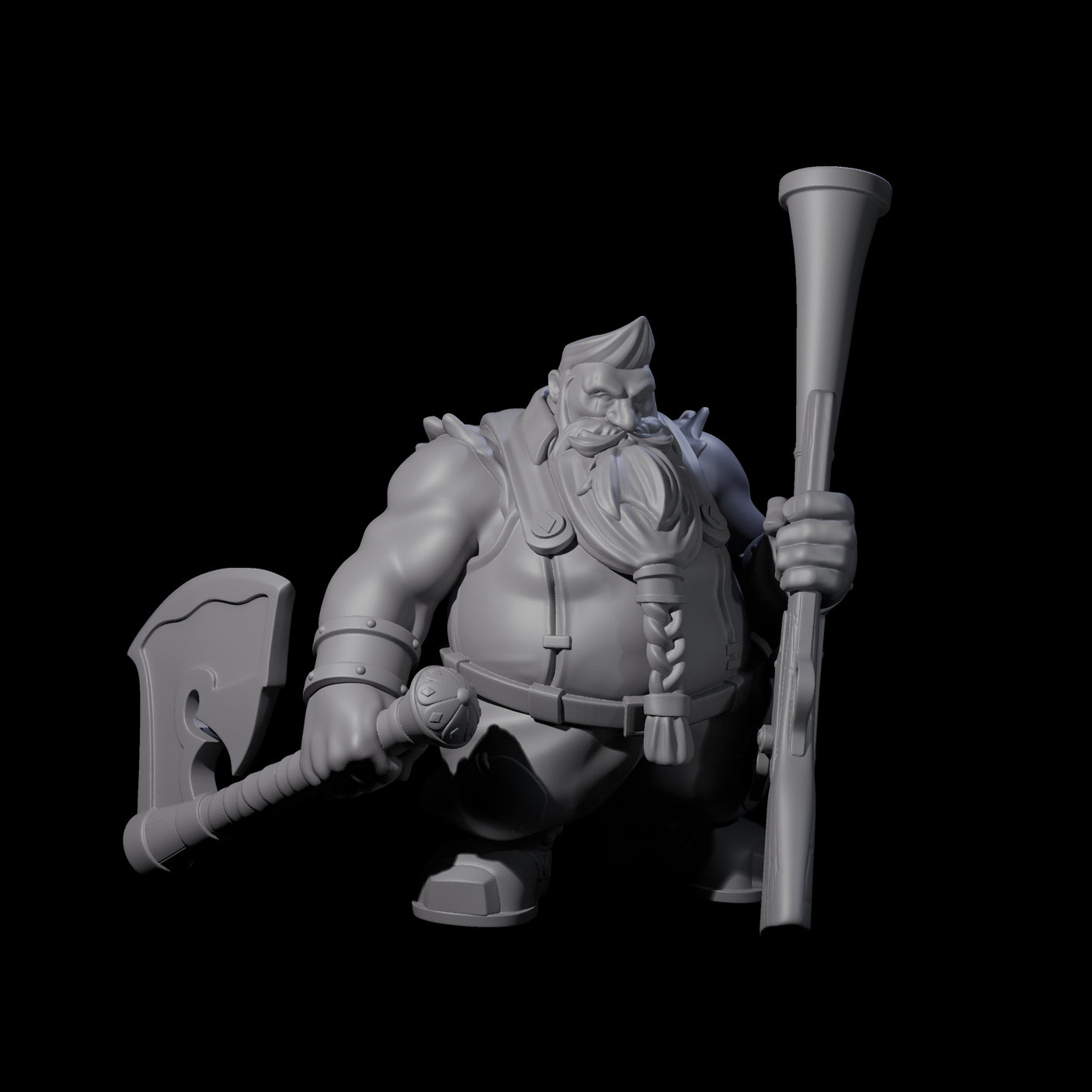 Guldram - Classic Dwarf Hunter Miniature for Dungeons and Dragons, Pathfinder or other TTRPGs