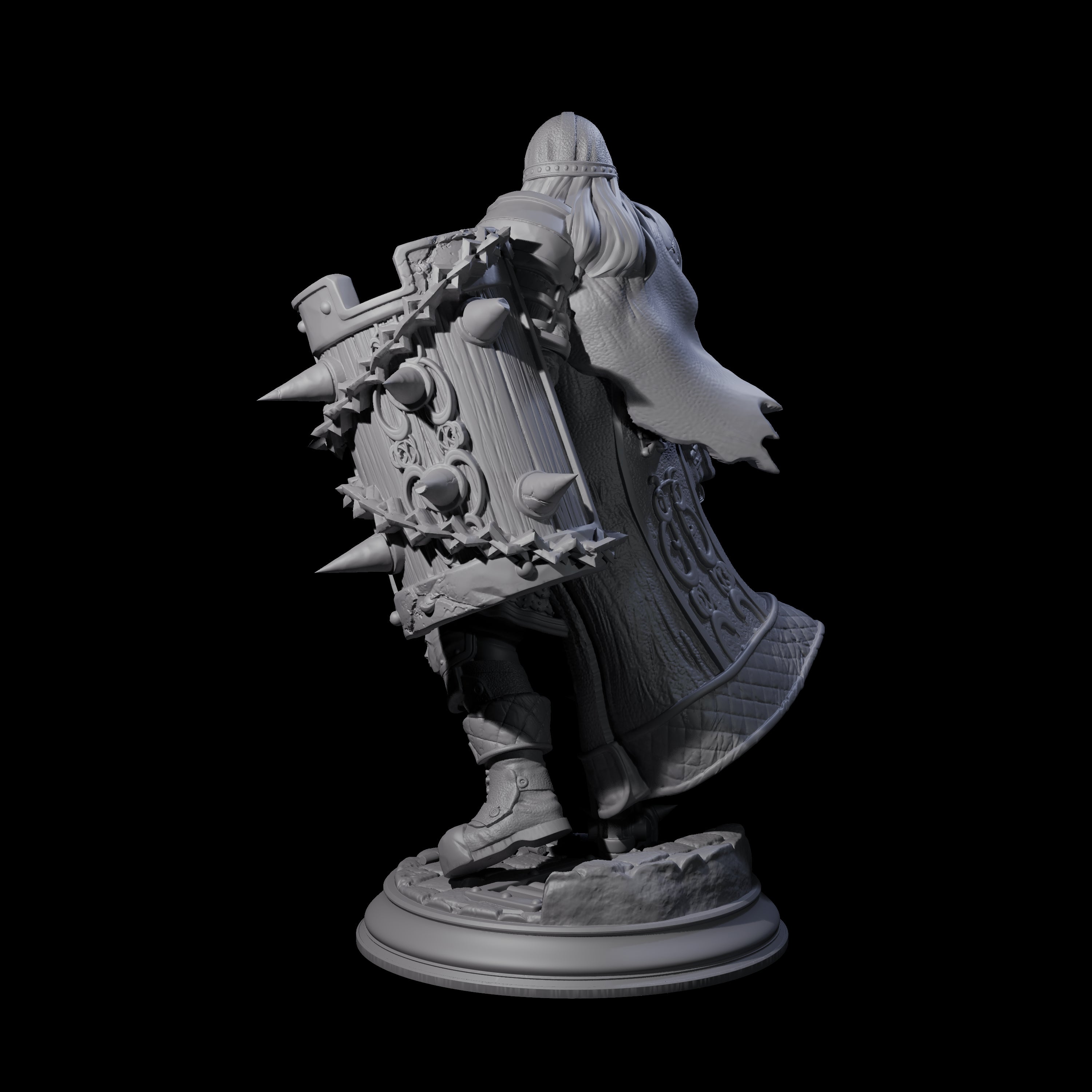 Gun Blade Fighter Miniature for Dungeons and Dragons, Pathfinder or other TTRPGs