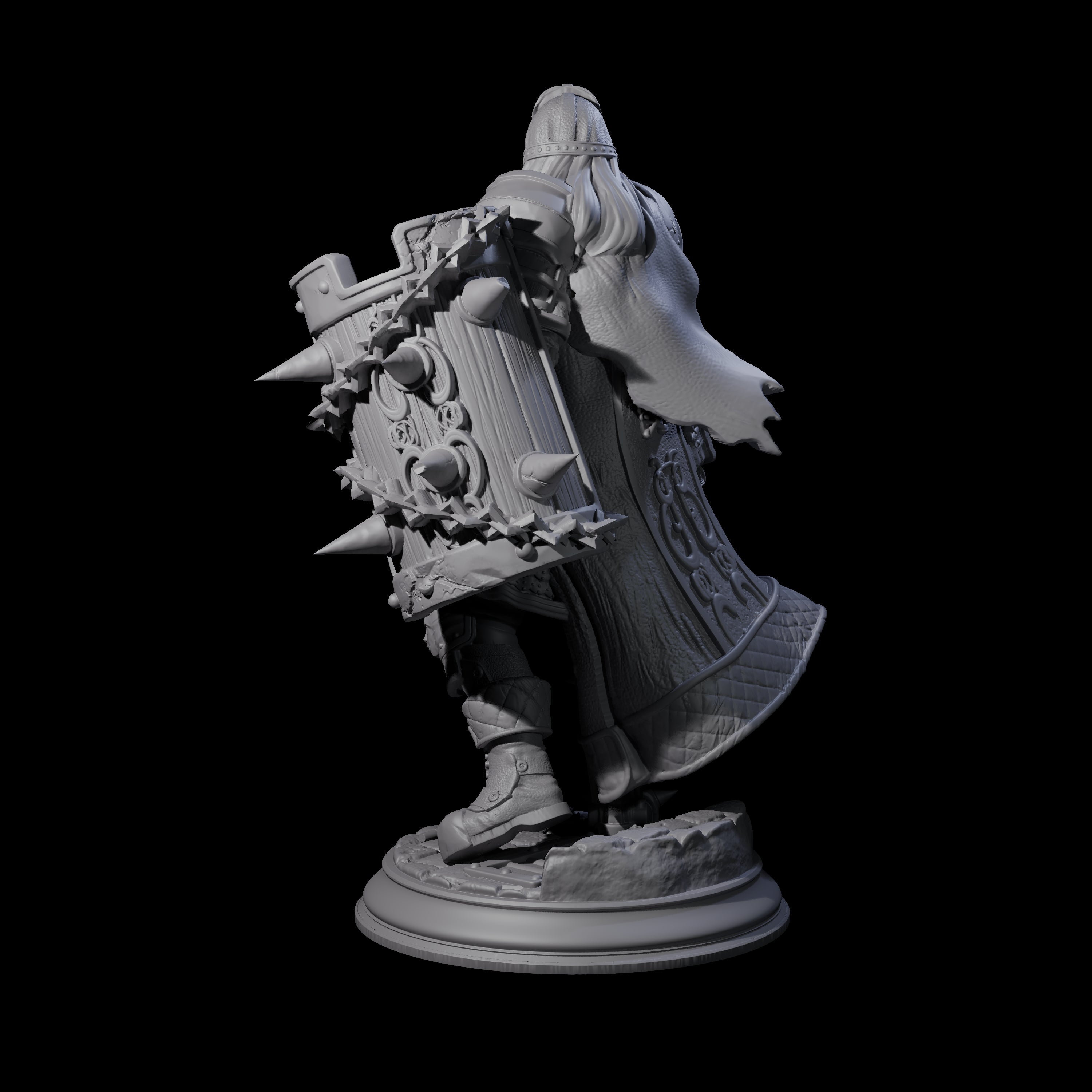 Gun Blade Fighter Miniature for Dungeons and Dragons, Pathfinder or other TTRPGs