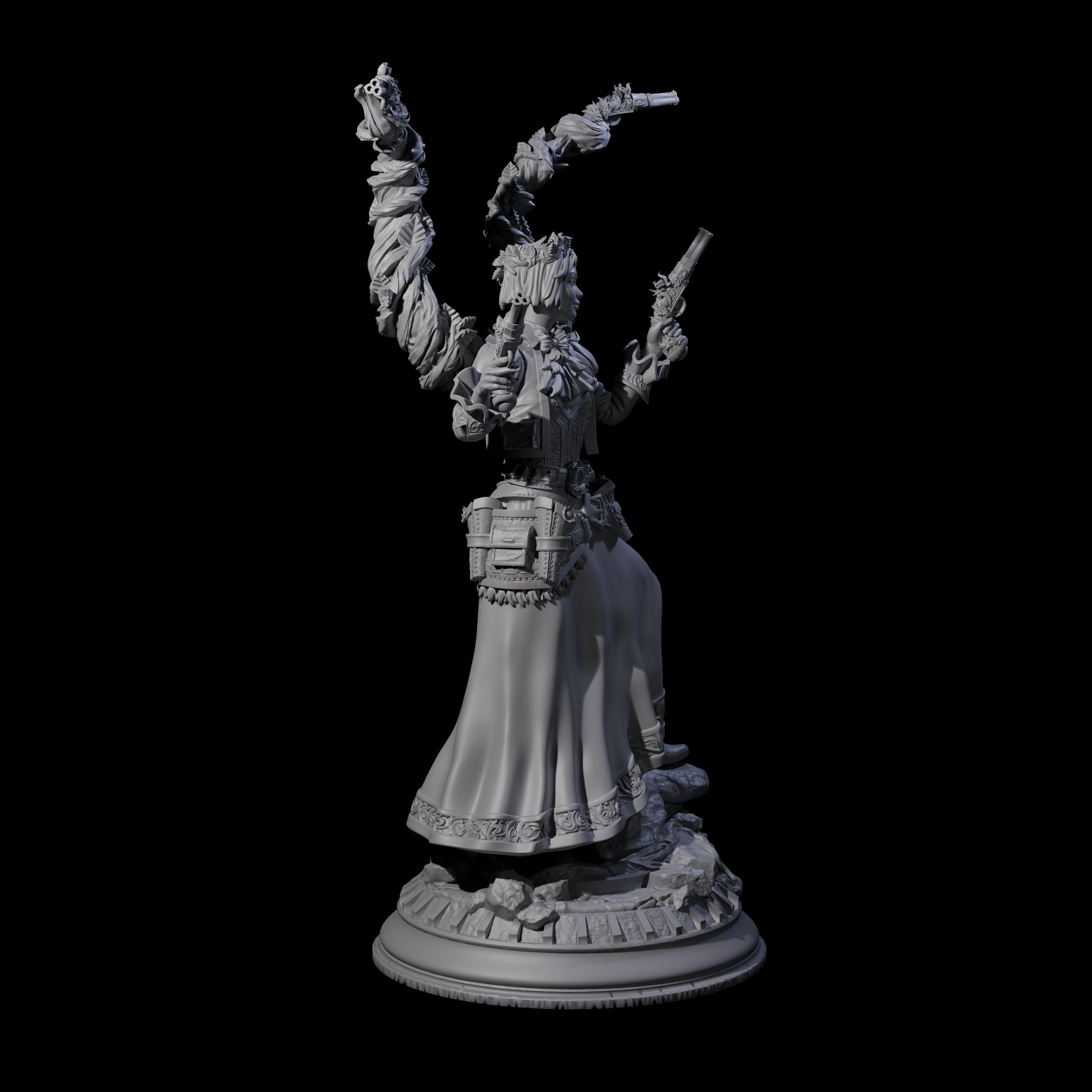 Gunslinger Druid Miniature for Dungeons and Dragons, Pathfinder or other TTRPGs