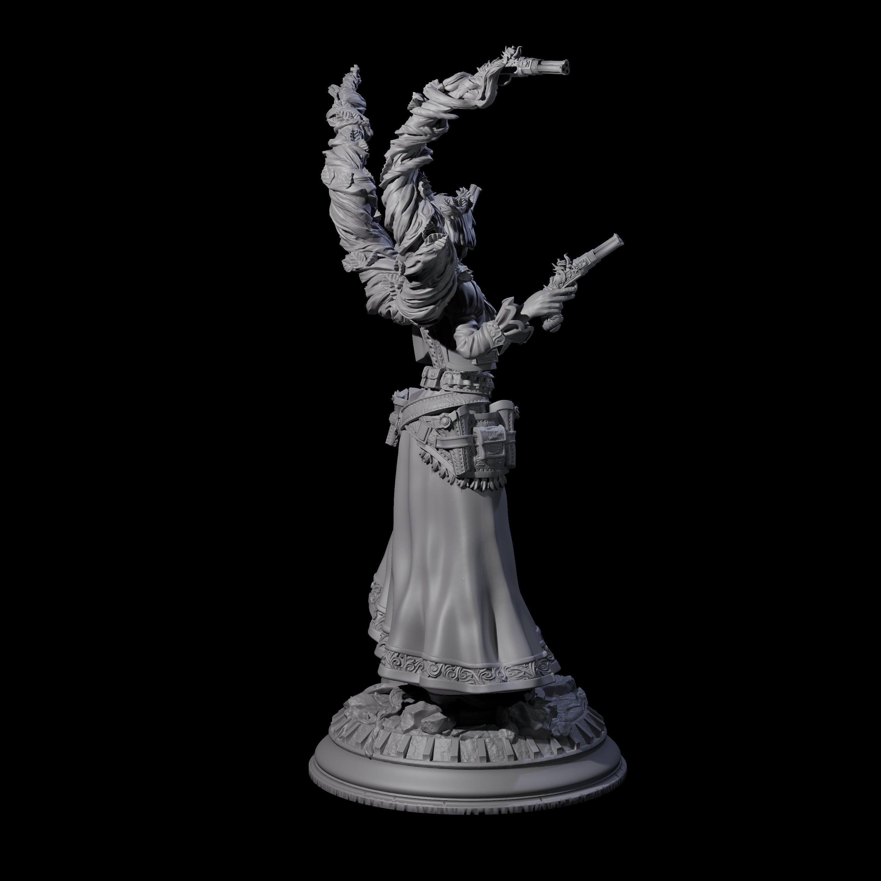 Gunslinger Druid Miniature for Dungeons and Dragons, Pathfinder or other TTRPGs