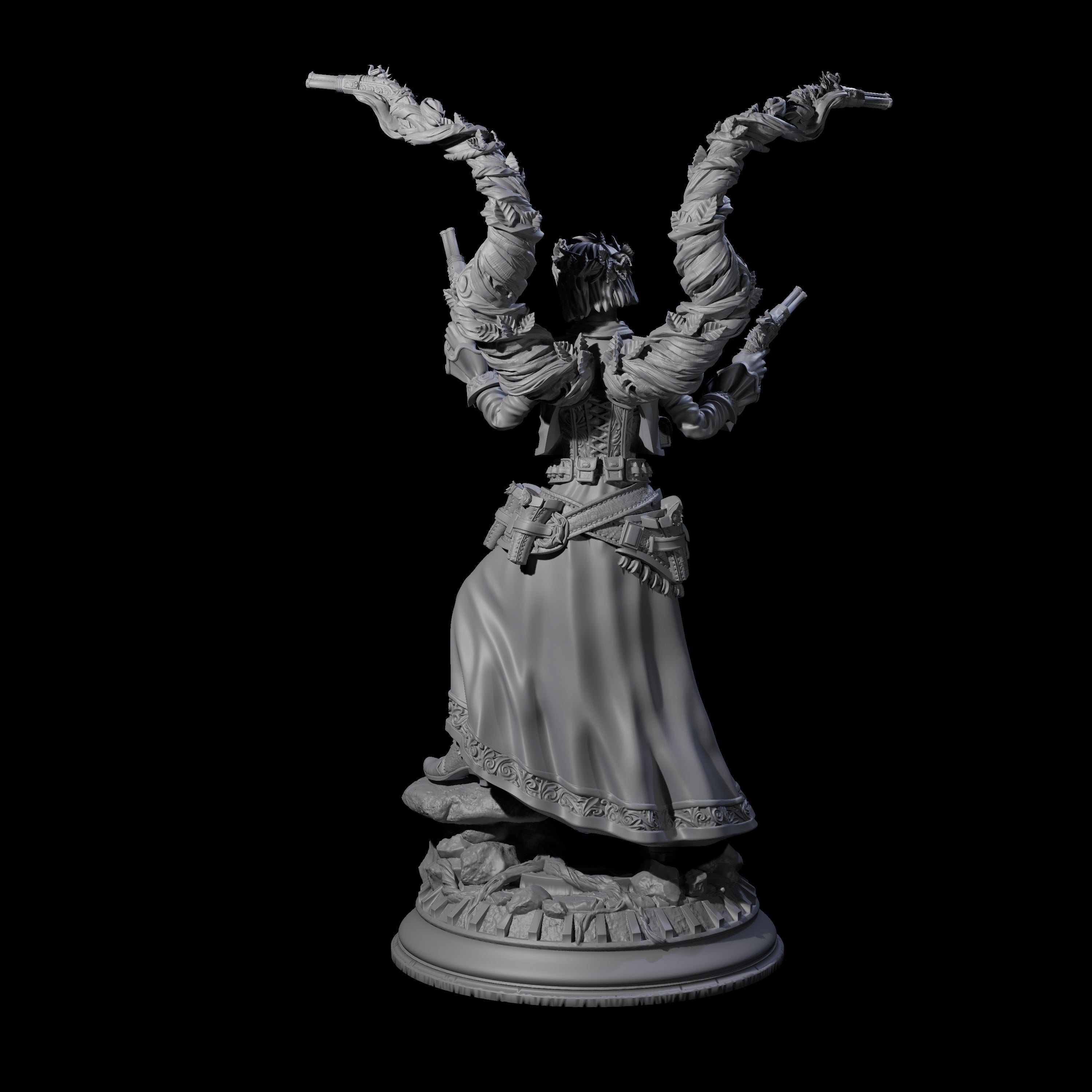 Gunslinger Druid Miniature for Dungeons and Dragons, Pathfinder or other TTRPGs