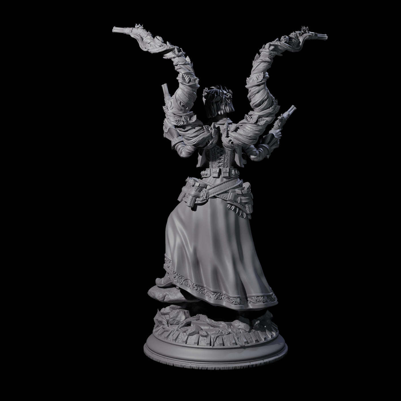 Gunslinger Druid Miniature for Dungeons and Dragons, Pathfinder or other TTRPGs