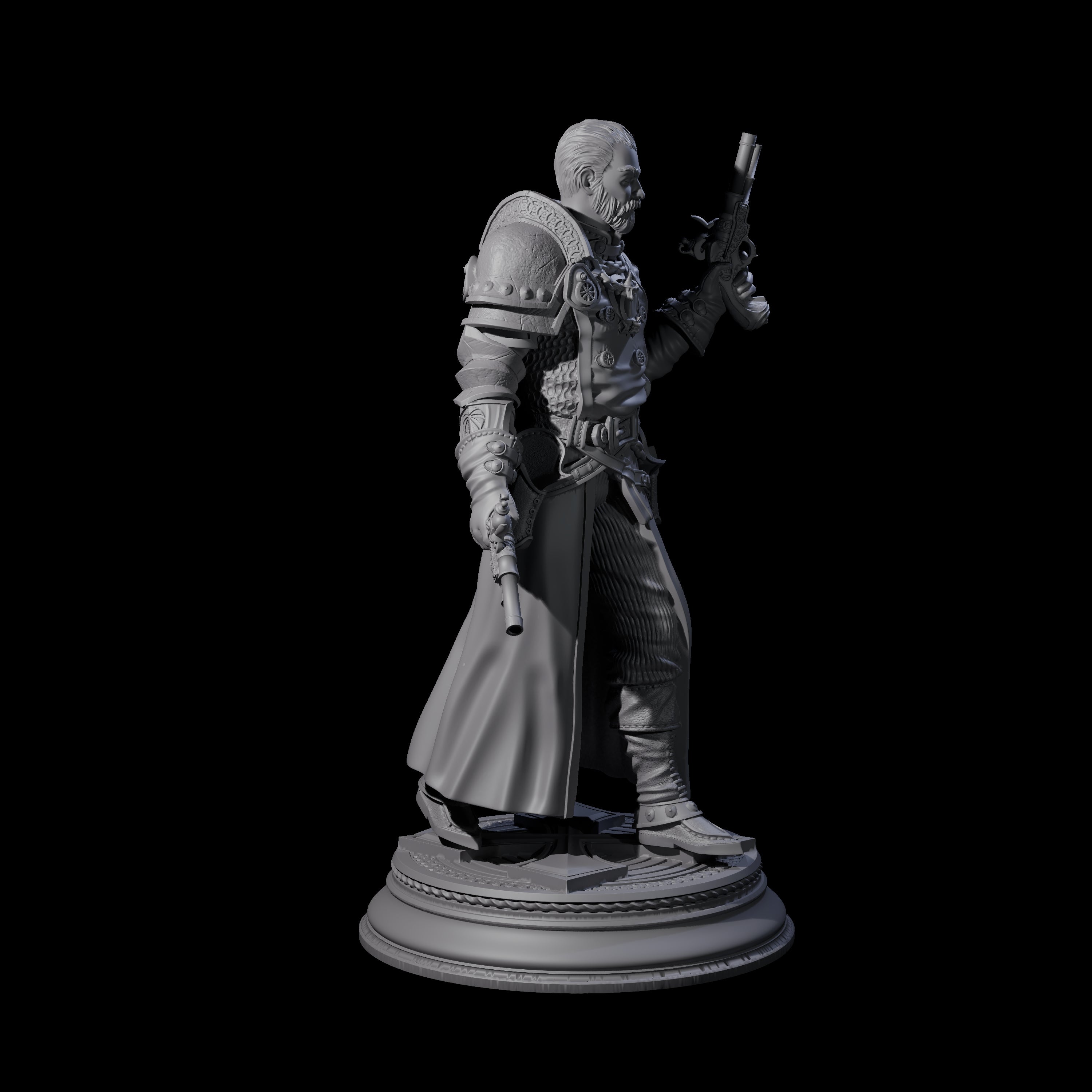 Gunslinging Priest Miniature for Dungeons and Dragons, Pathfinder or other TTRPGs