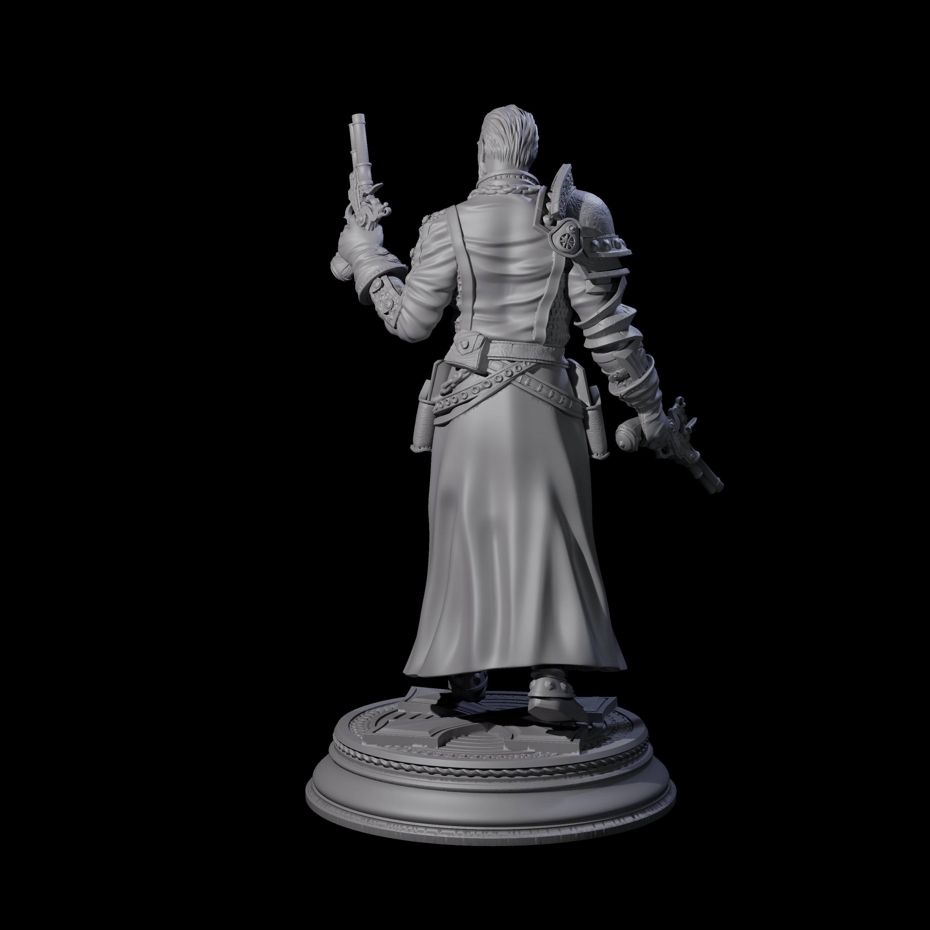 Gunslinging Priest Miniature for Dungeons and Dragons, Pathfinder or other TTRPGs