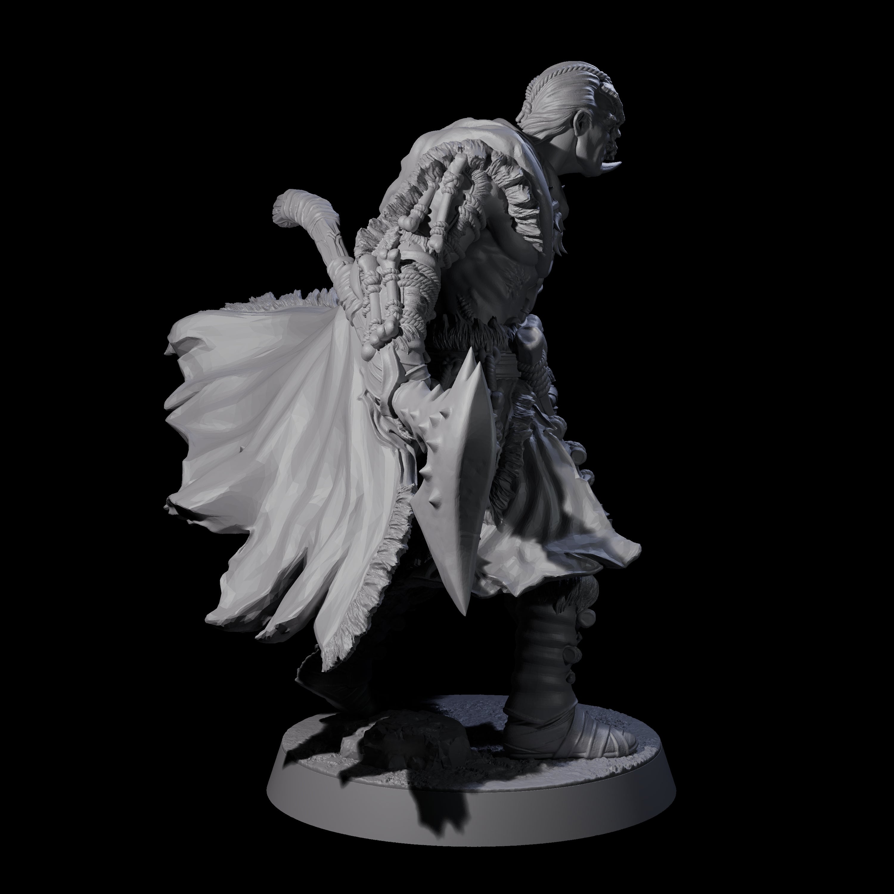 Half Masked Berserker A Miniature for Dungeons and Dragons, Pathfinder or other TTRPGs