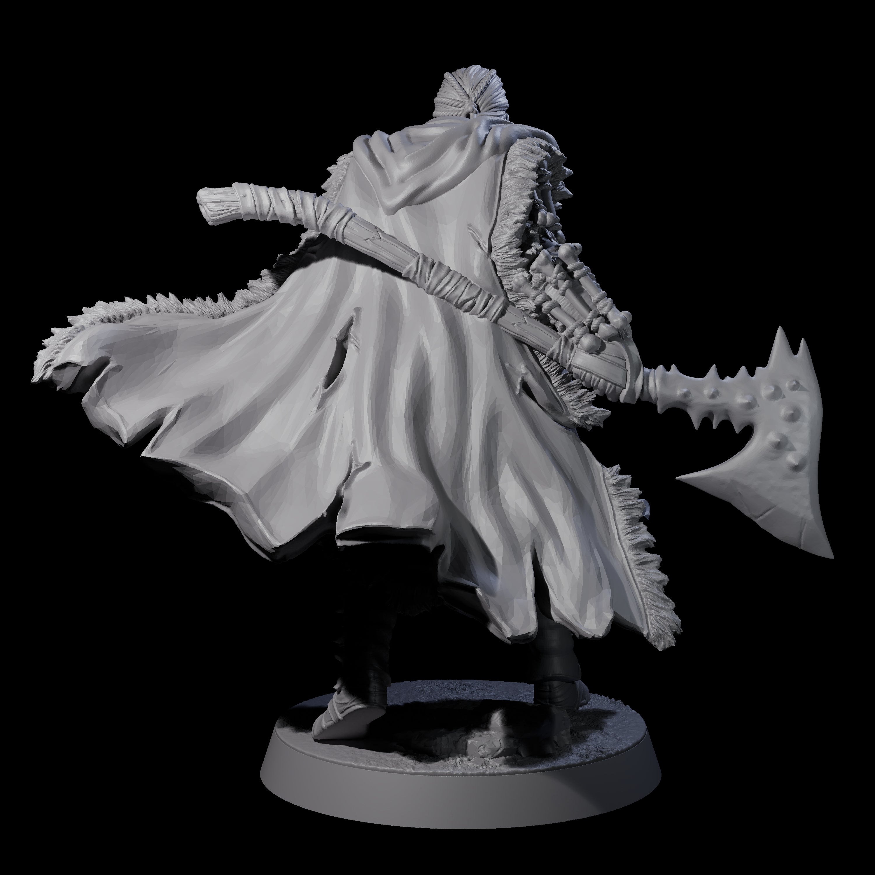 Half Masked Berserker A Miniature for Dungeons and Dragons, Pathfinder or other TTRPGs