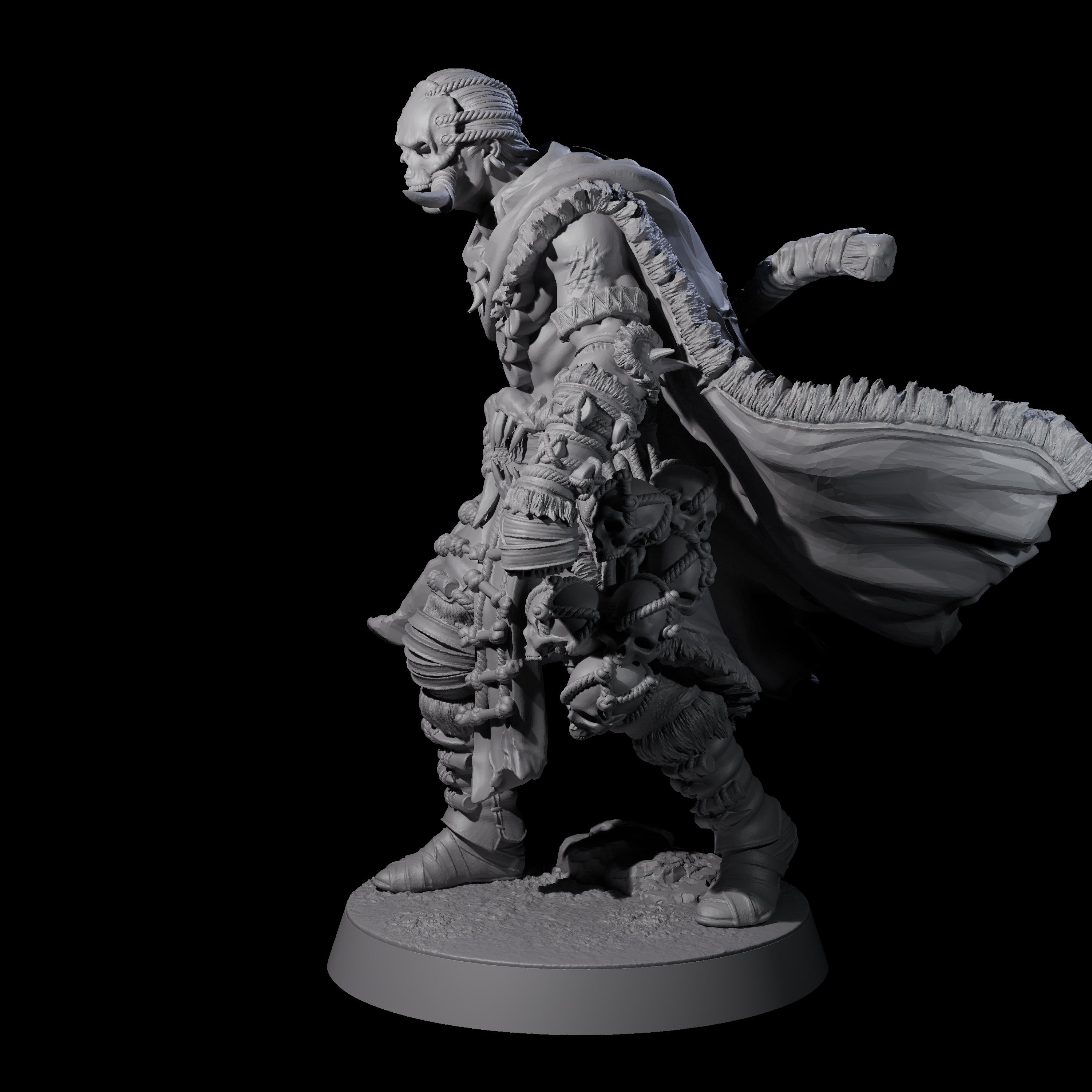 Half Masked Berserker A Miniature for Dungeons and Dragons, Pathfinder or other TTRPGs