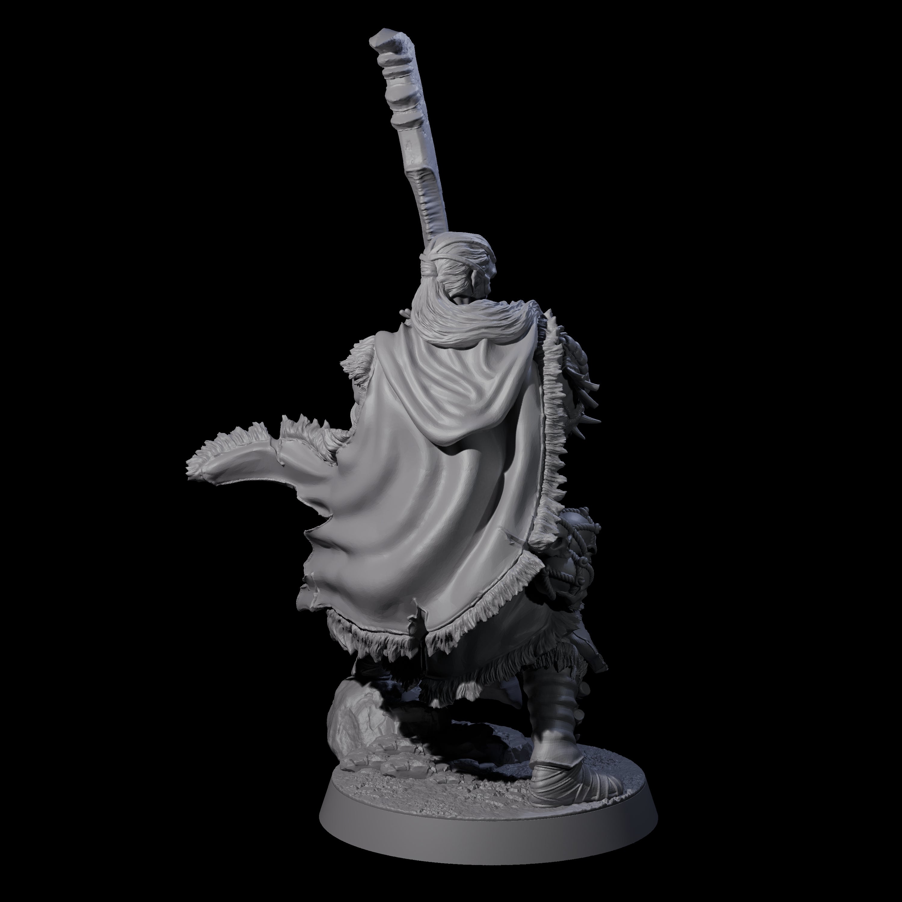 Half Masked Berserker D Miniature for Dungeons and Dragons, Pathfinder or other TTRPGs