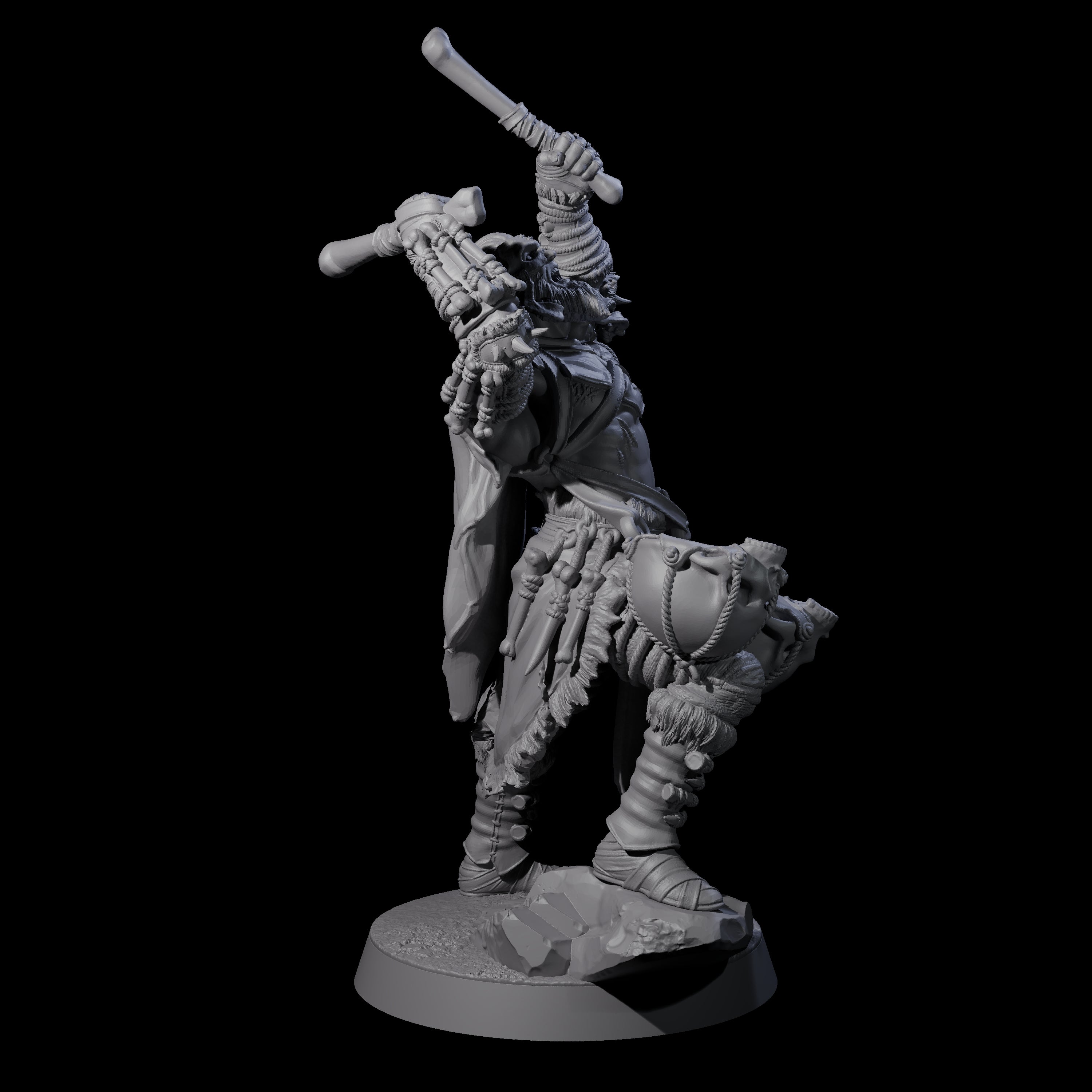 Half Masked Berserker F Miniature for Dungeons and Dragons, Pathfinder or other TTRPGs