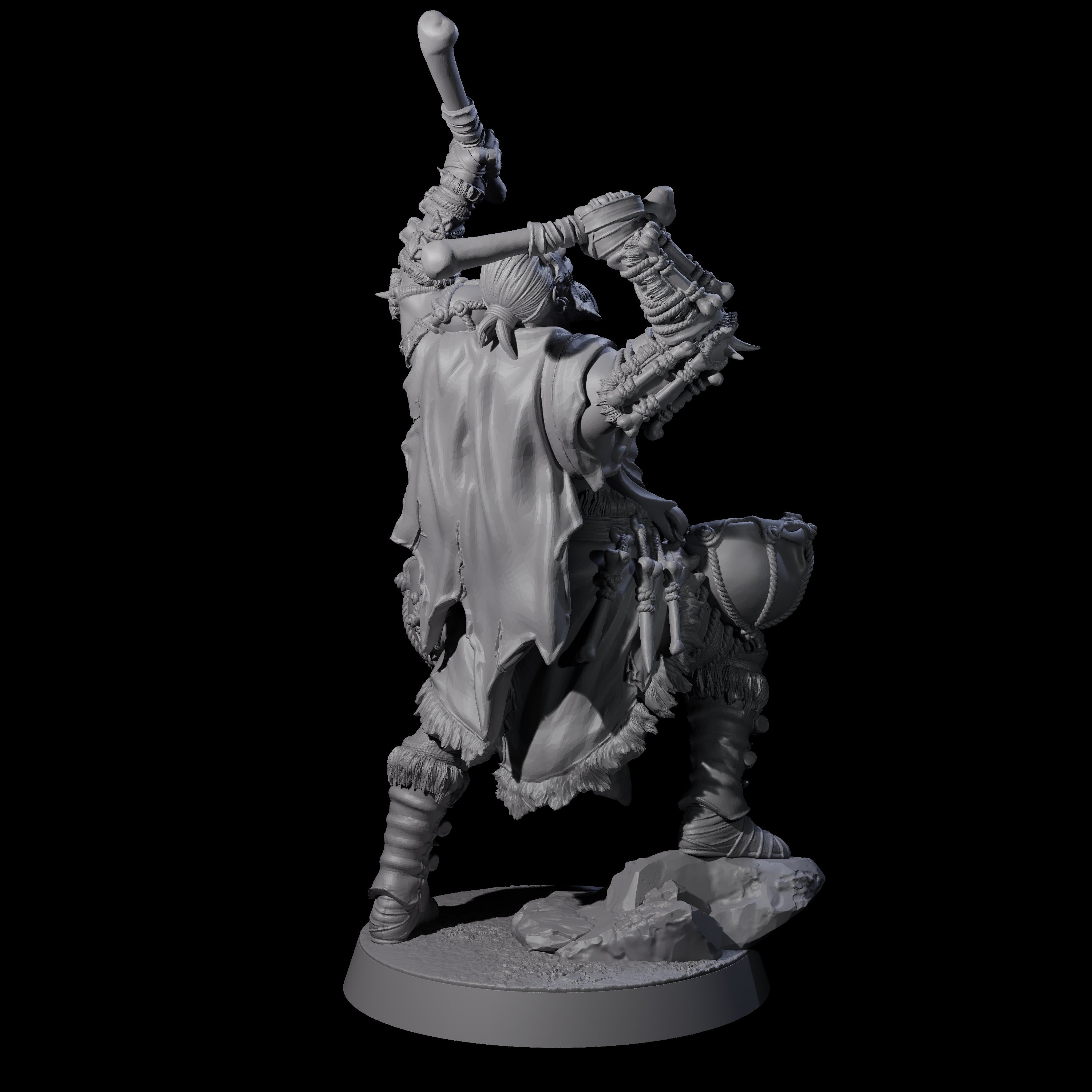 Half Masked Berserker F Miniature for Dungeons and Dragons, Pathfinder or other TTRPGs