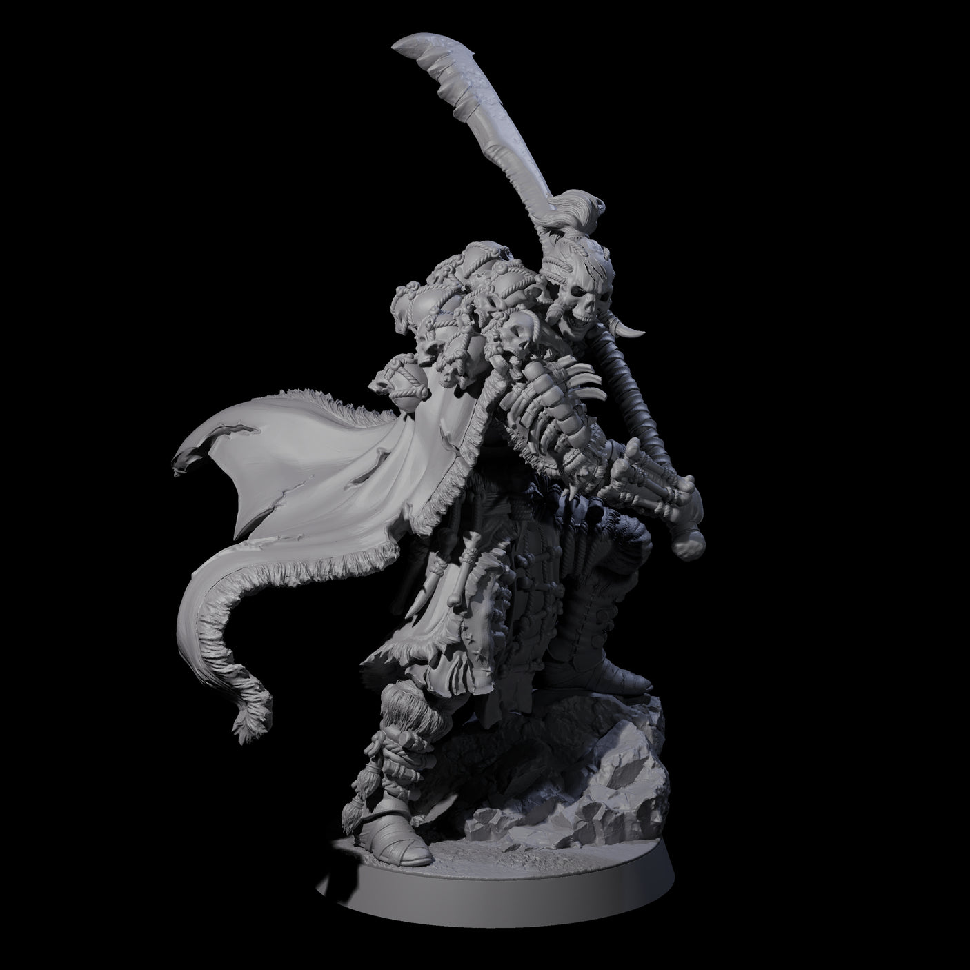 Half Masked Berserker H Miniature for Dungeons and Dragons, Pathfinder or other TTRPGs