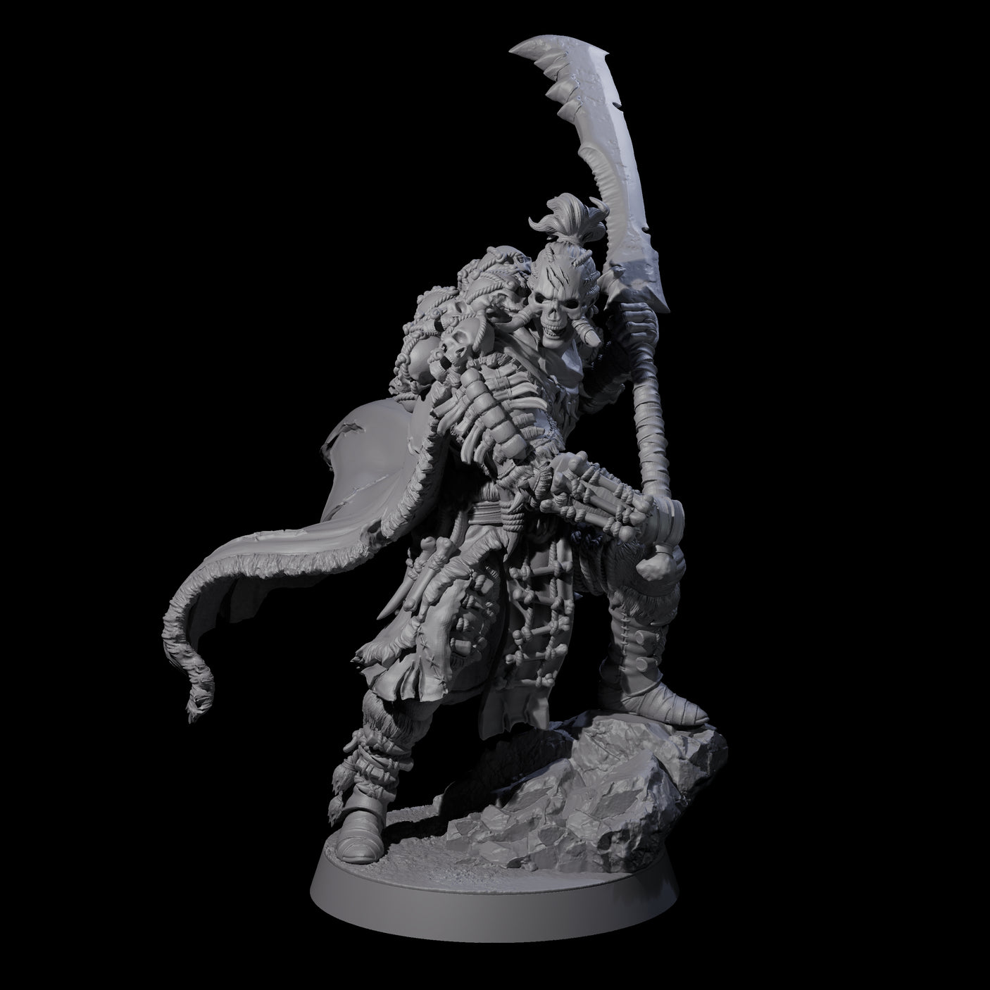 Half Masked Berserker H Miniature for Dungeons and Dragons, Pathfinder or other TTRPGs
