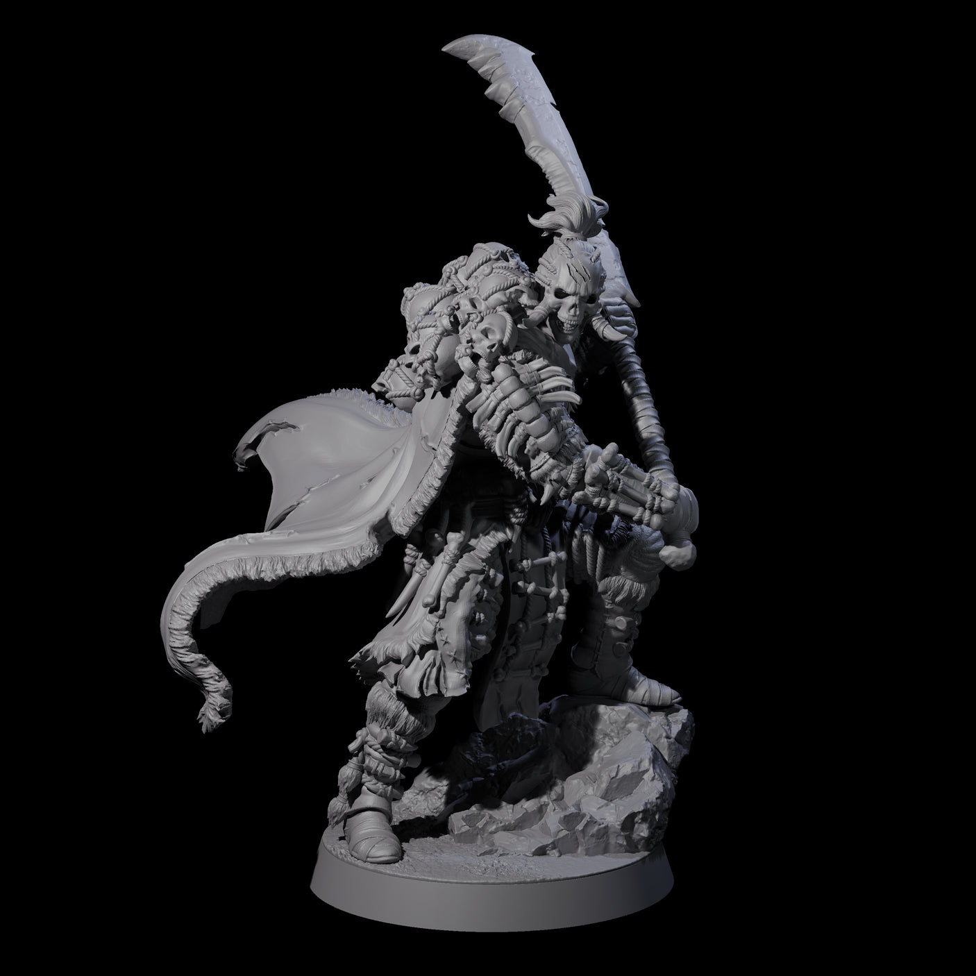 Half Masked Berserker H Miniature for Dungeons and Dragons, Pathfinder or other TTRPGs