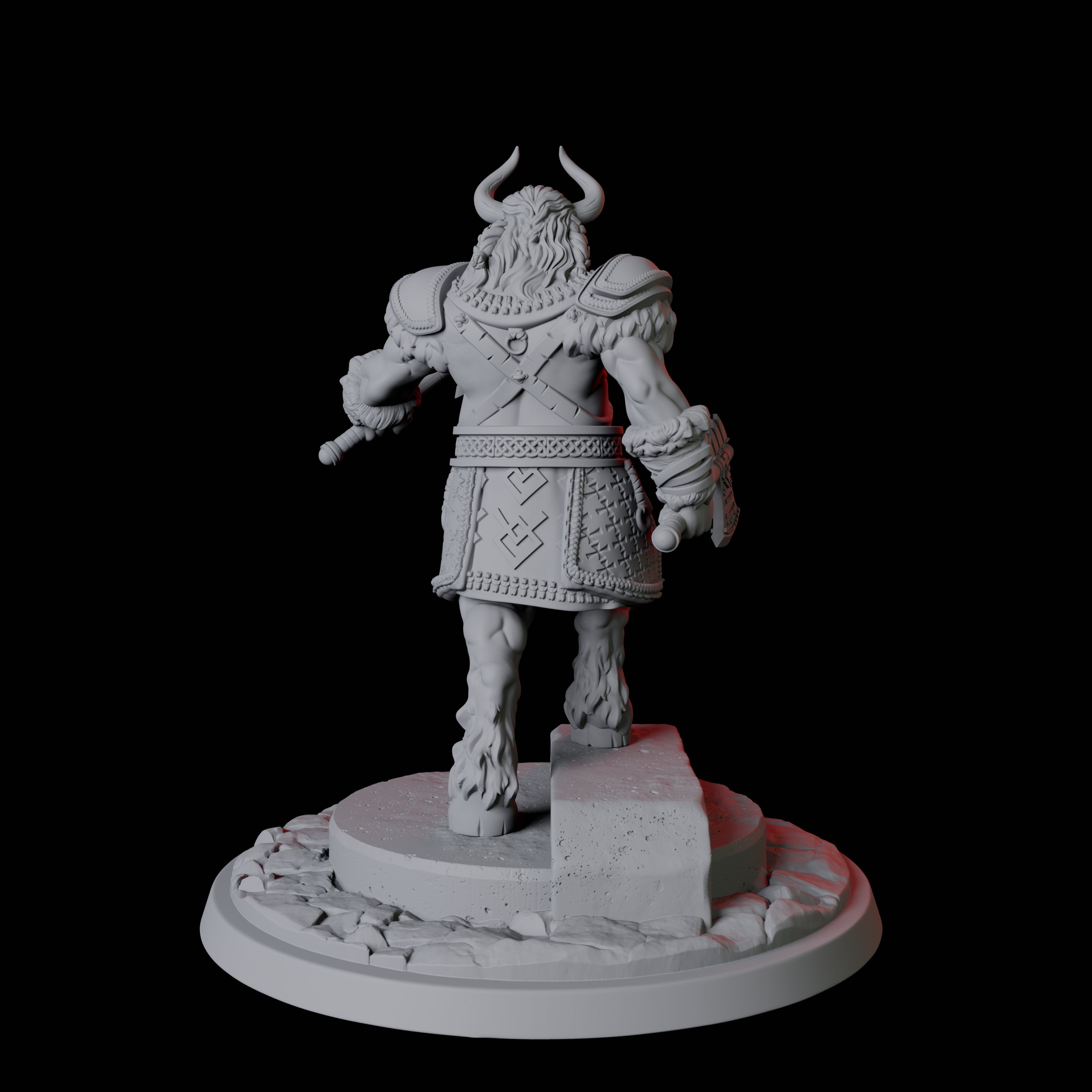 Half Minotaur Champion Miniature for Dungeons and Dragons, Pathfinder or other TTRPGs