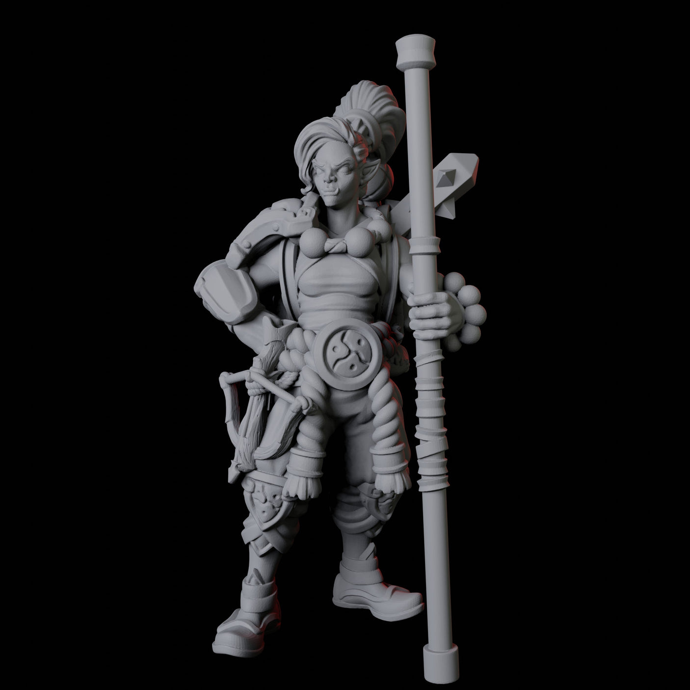 Half Orc Monk A Miniature for Dungeons and Dragons, Pathfinder or other TTRPGs